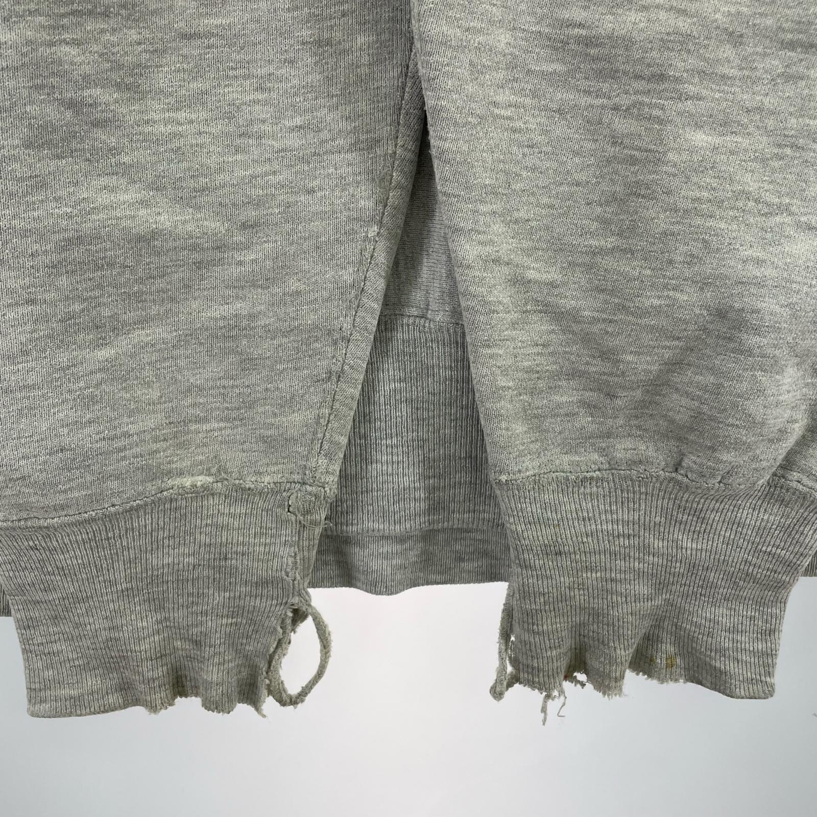 スウェット 80s REVERSE WEAVE USA製 染み込み 4段 (L) L グレー