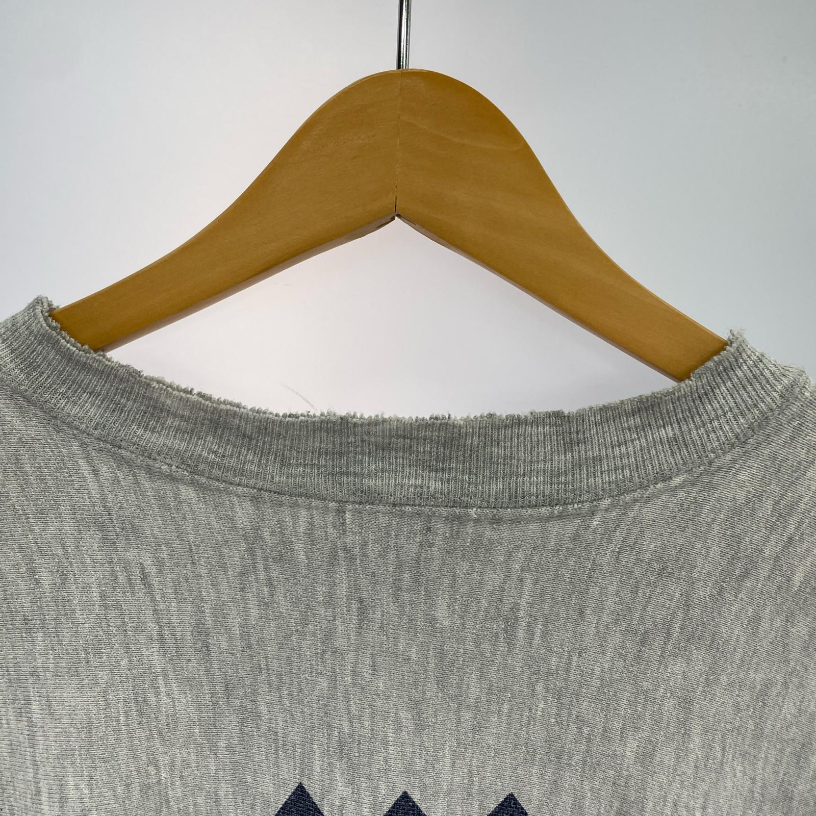 スウェット 80s REVERSE WEAVE USA製 染み込み 4段 (L) L グレー