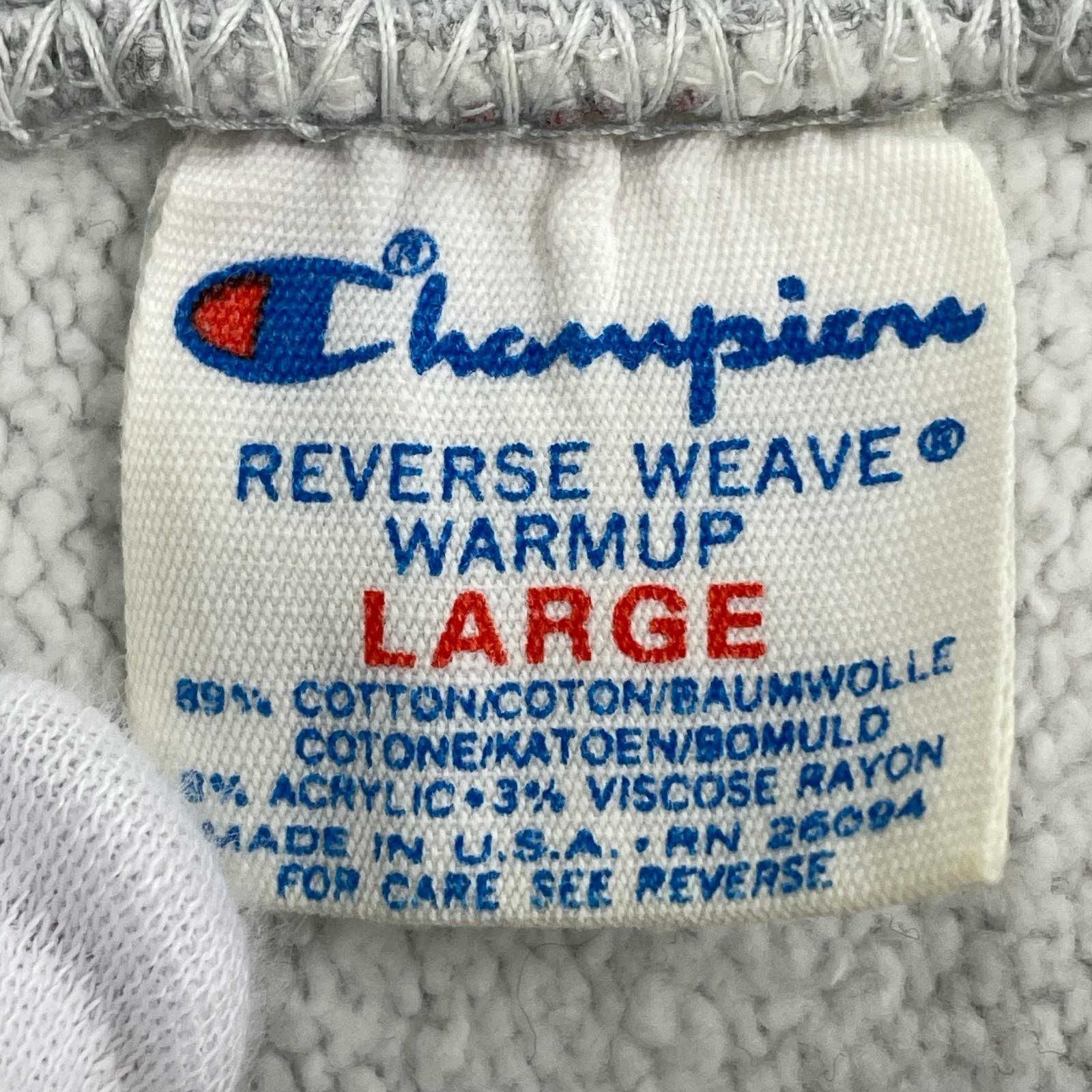 スウェット 80s REVERSE WEAVE USA製 染み込み 4段 (L) L グレー