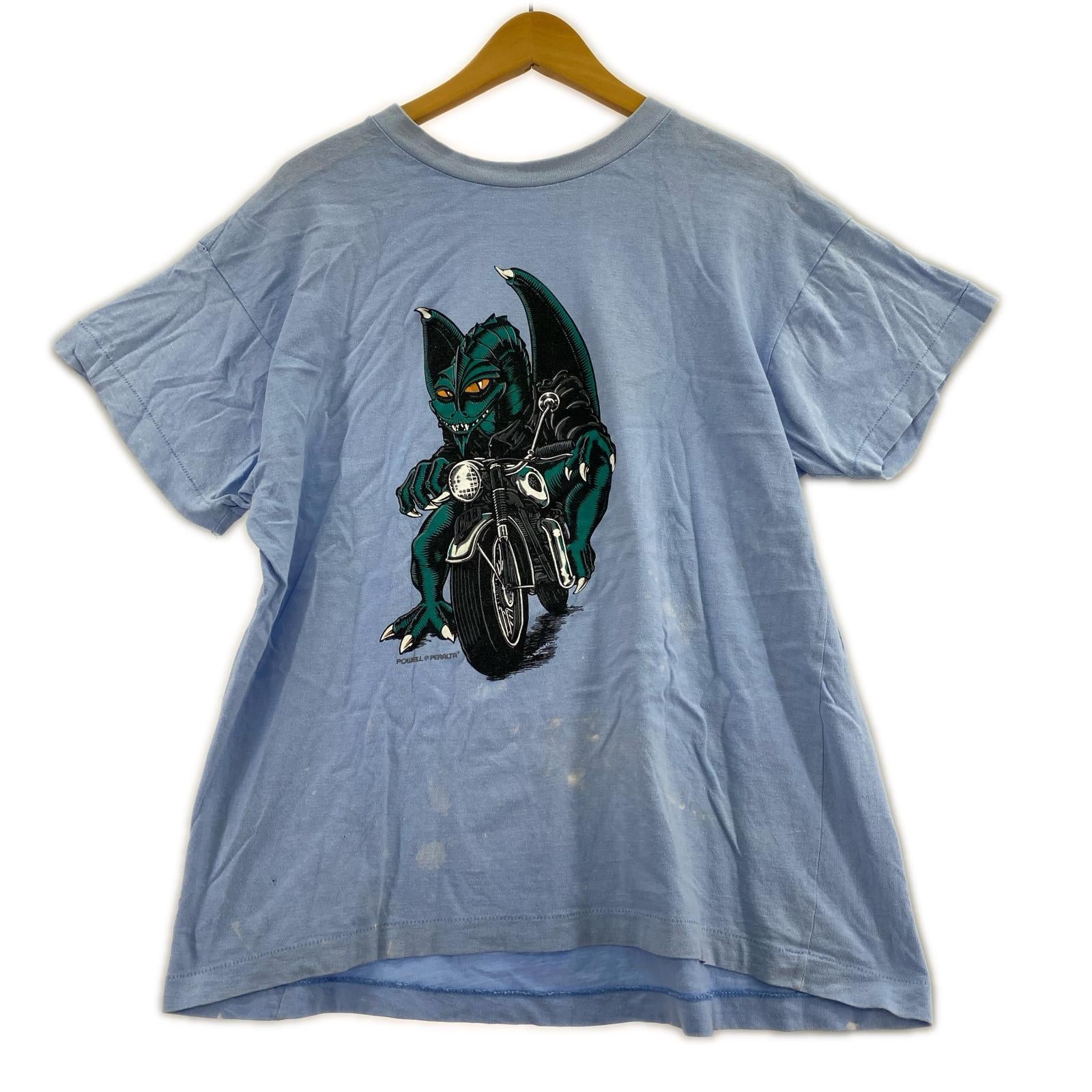 半袖Ｔシャツ 80s POWELL CABALLERO 青 (L) L ブルー