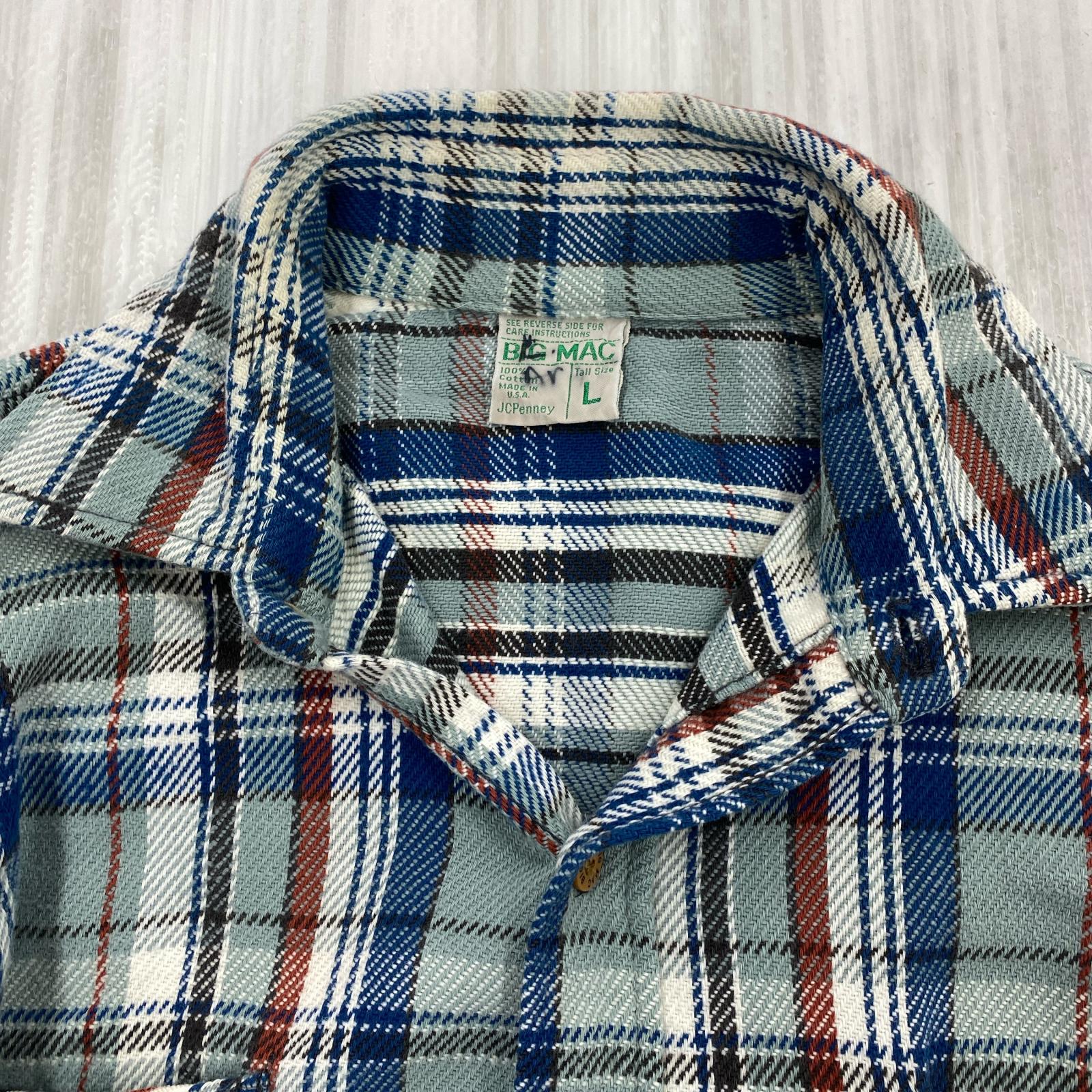 長袖シャツ 70s BIG MAC フランネル チェック (L) L