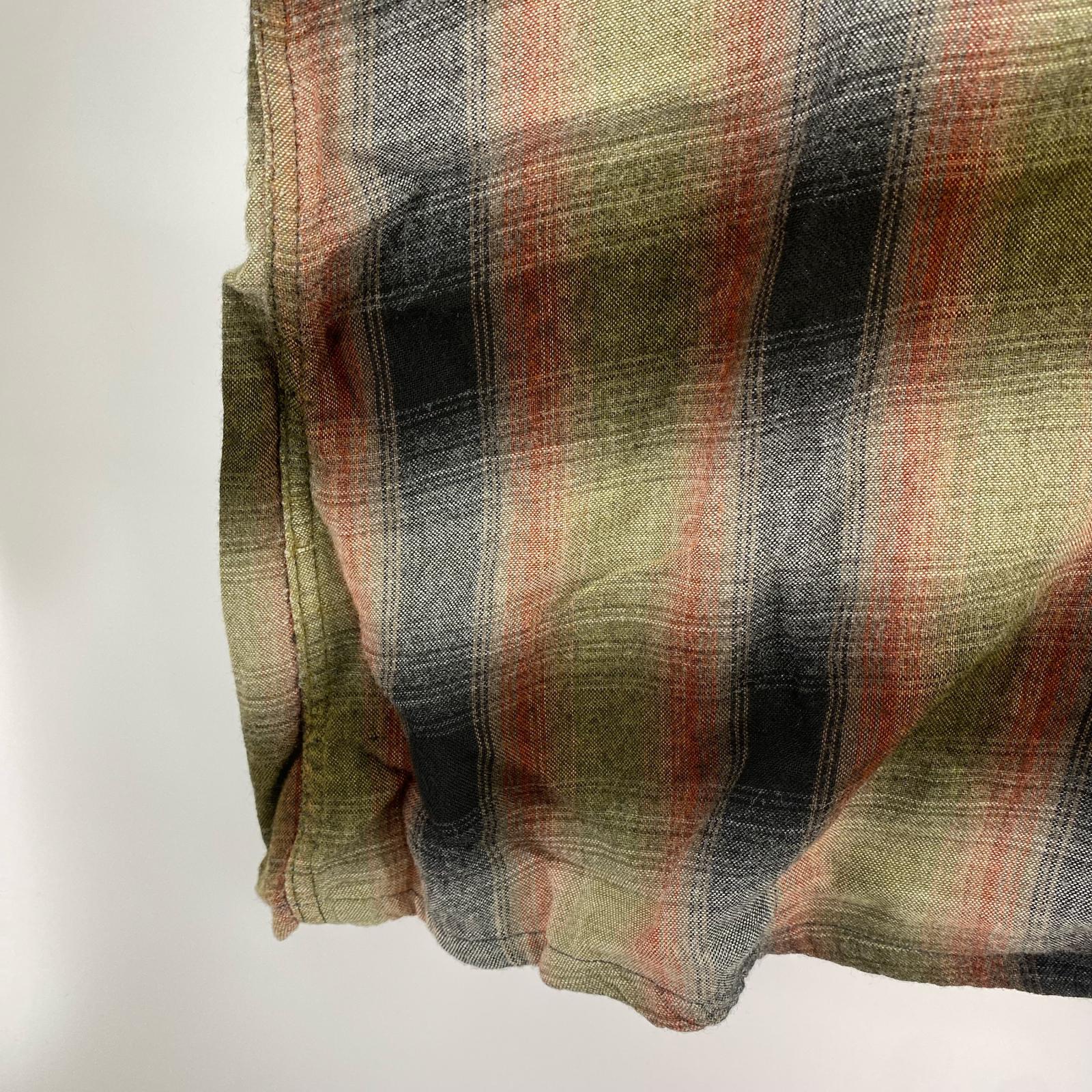 長袖シャツ 60s オンブレ レーヨン USA製 ARROW (L) L マルチカラー