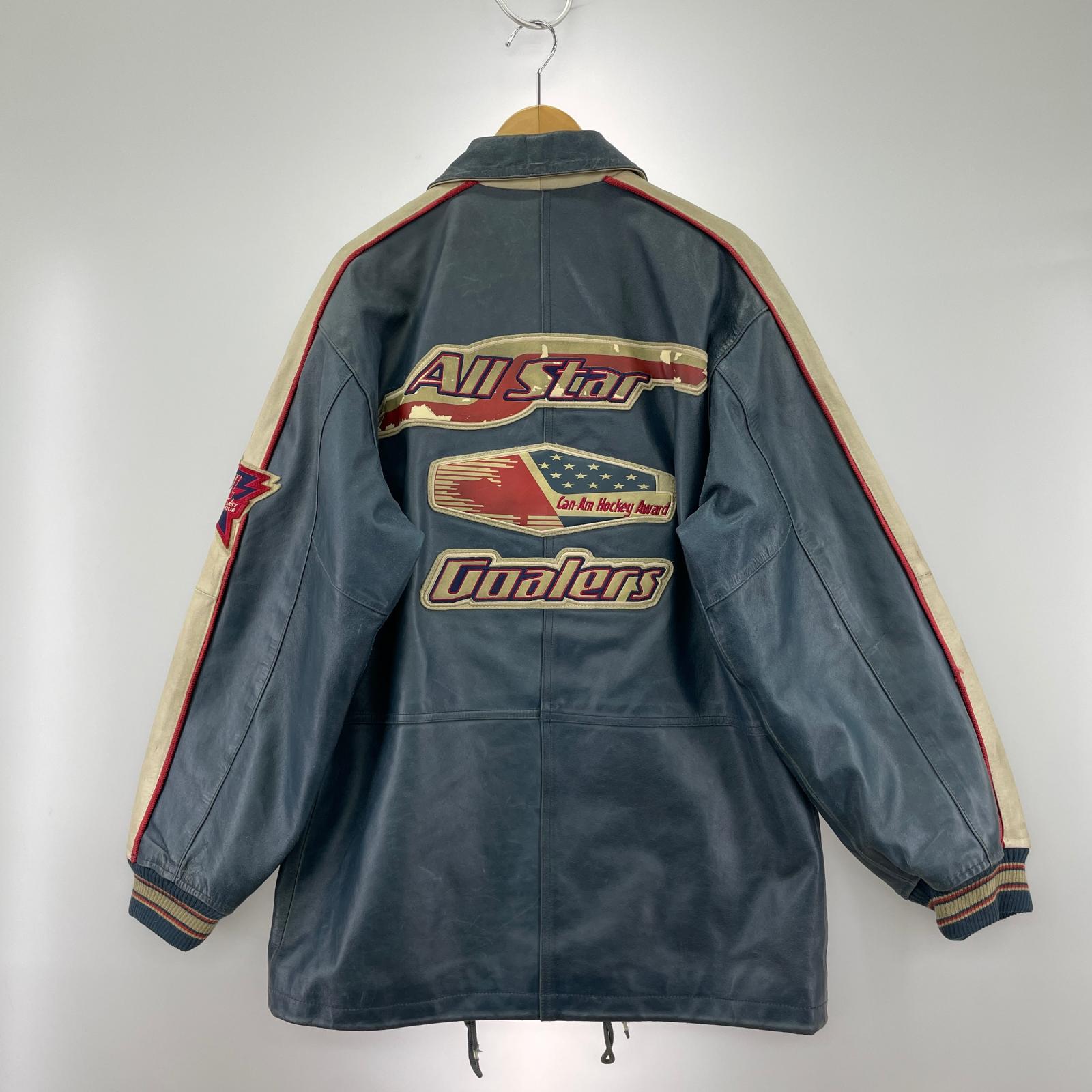 レザージャケット 90s AII Star Goalers ACHLレザージャケット S