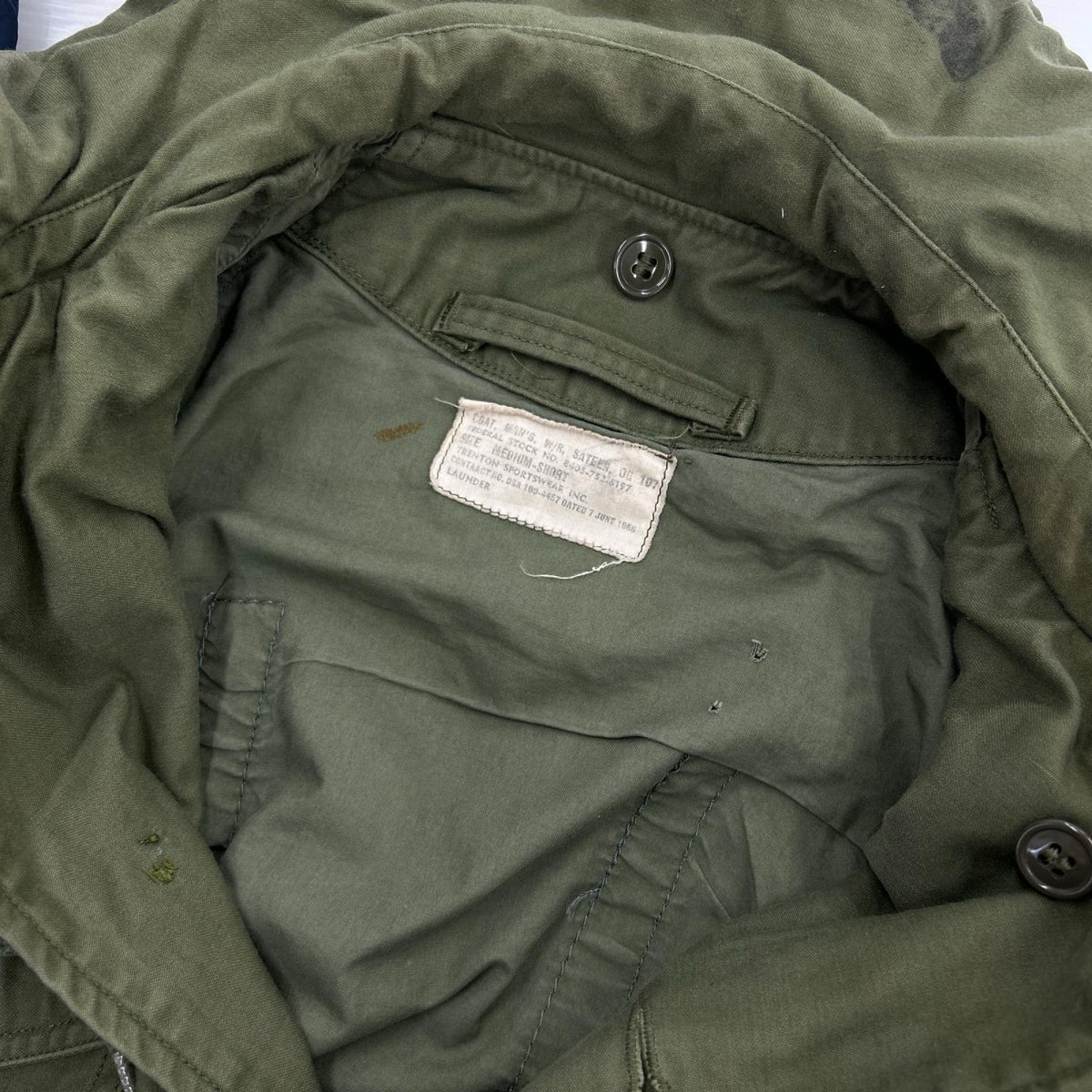 ミリタリージャケット COAT MAN'S W/R SATEEN OG107 M/S カーキ
