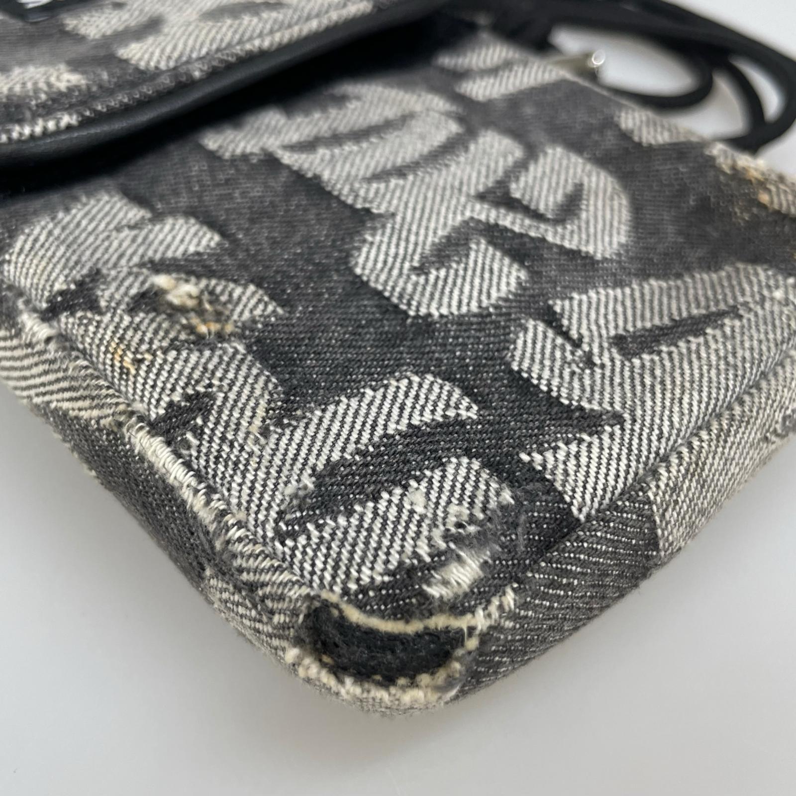 ショルダーバッグ Fat Tip Jacquard Denim Neck Pouch ブラック
