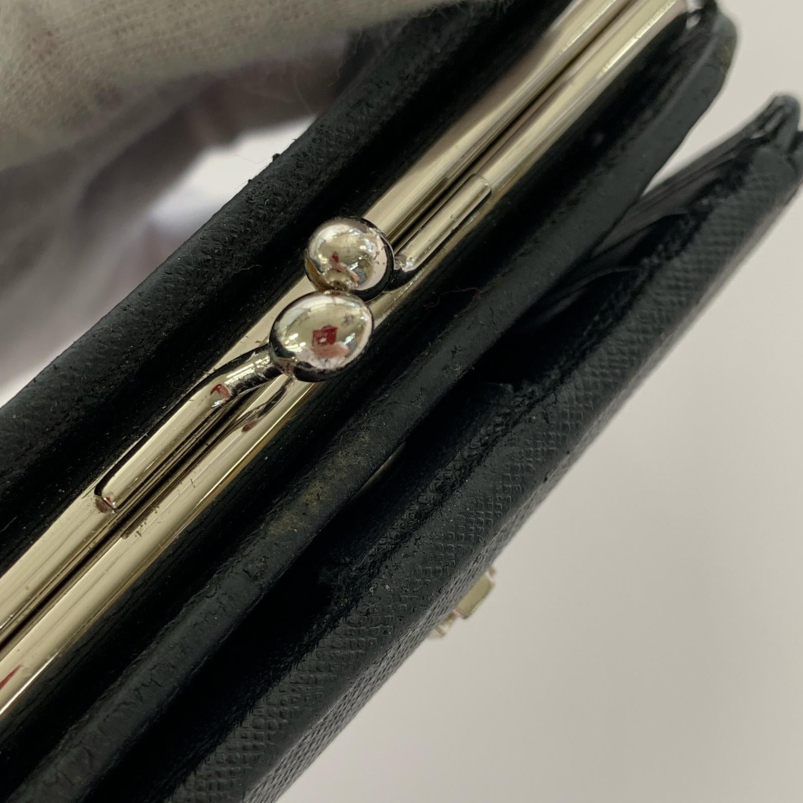 コンパクトウォレット SAFFIANO WALLET FR PKT ブラック