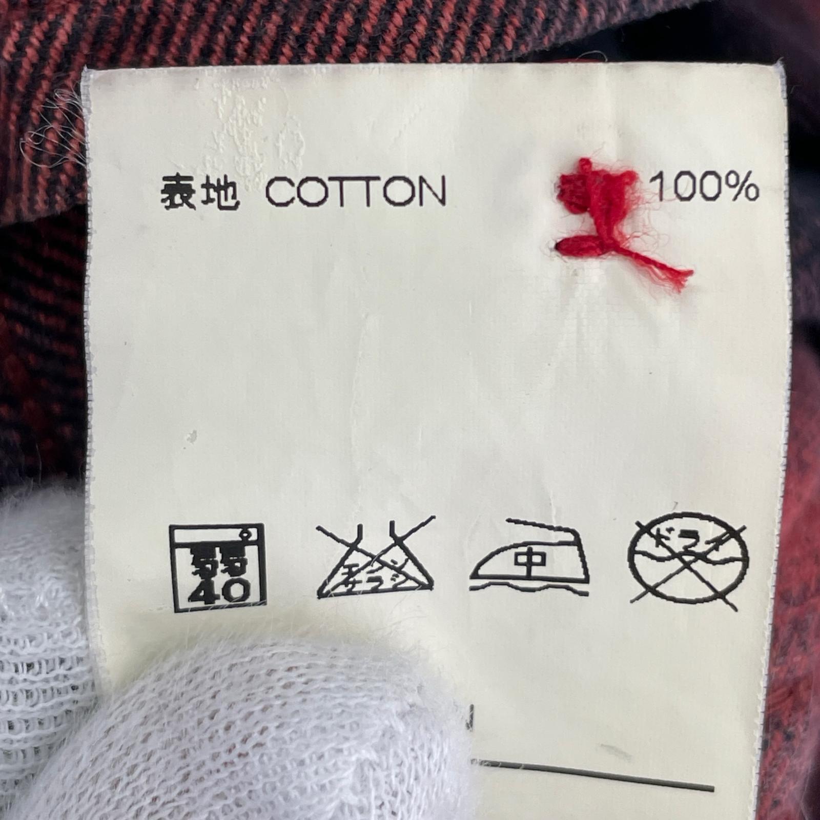 長袖シャツ シャドウチェック シャツ レッドL L