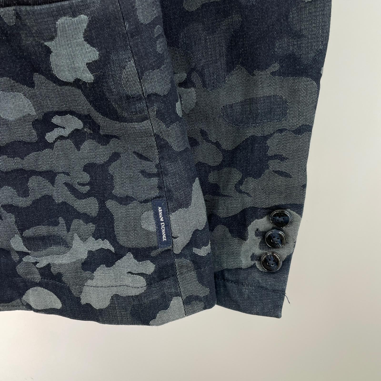 ジャケット ARMANI EXCHANGE カモフラ 紺 36
