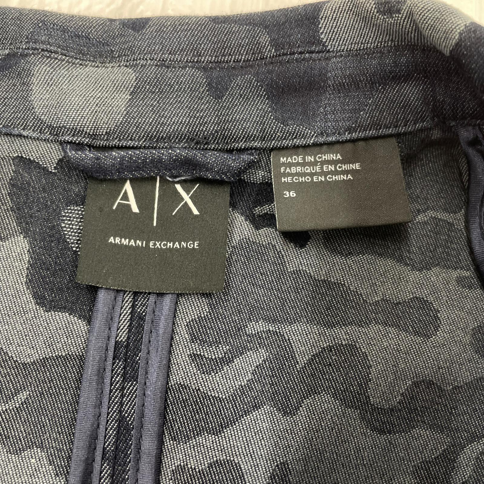 ジャケット ARMANI EXCHANGE カモフラ 紺 36