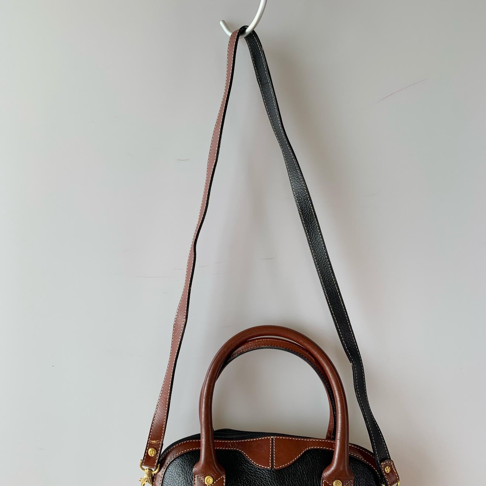 ハンドバッグ 2way レザー 黒 茶