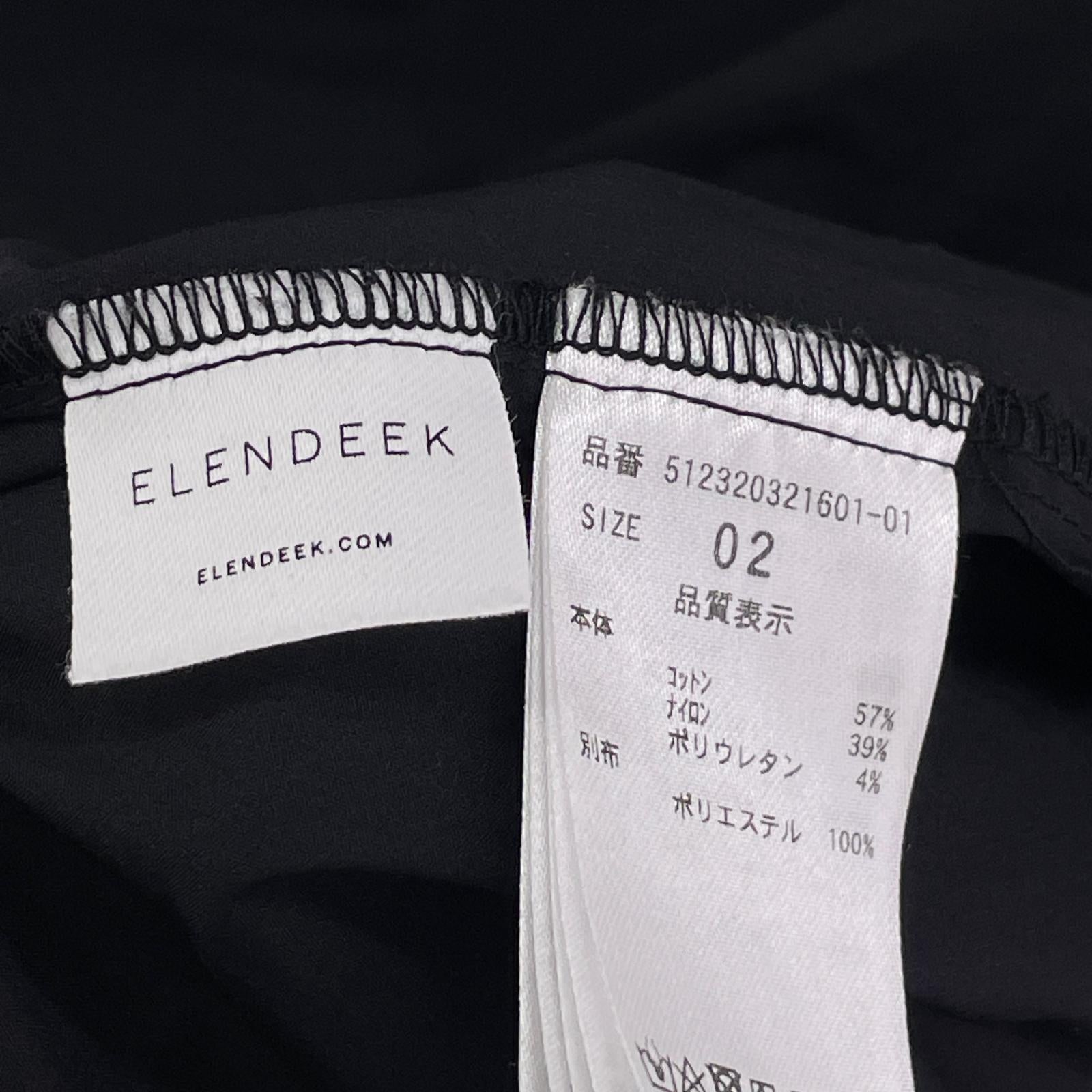 ワンピース ELENDEEK オーバーラップフリルワンピース 黒 ブラック