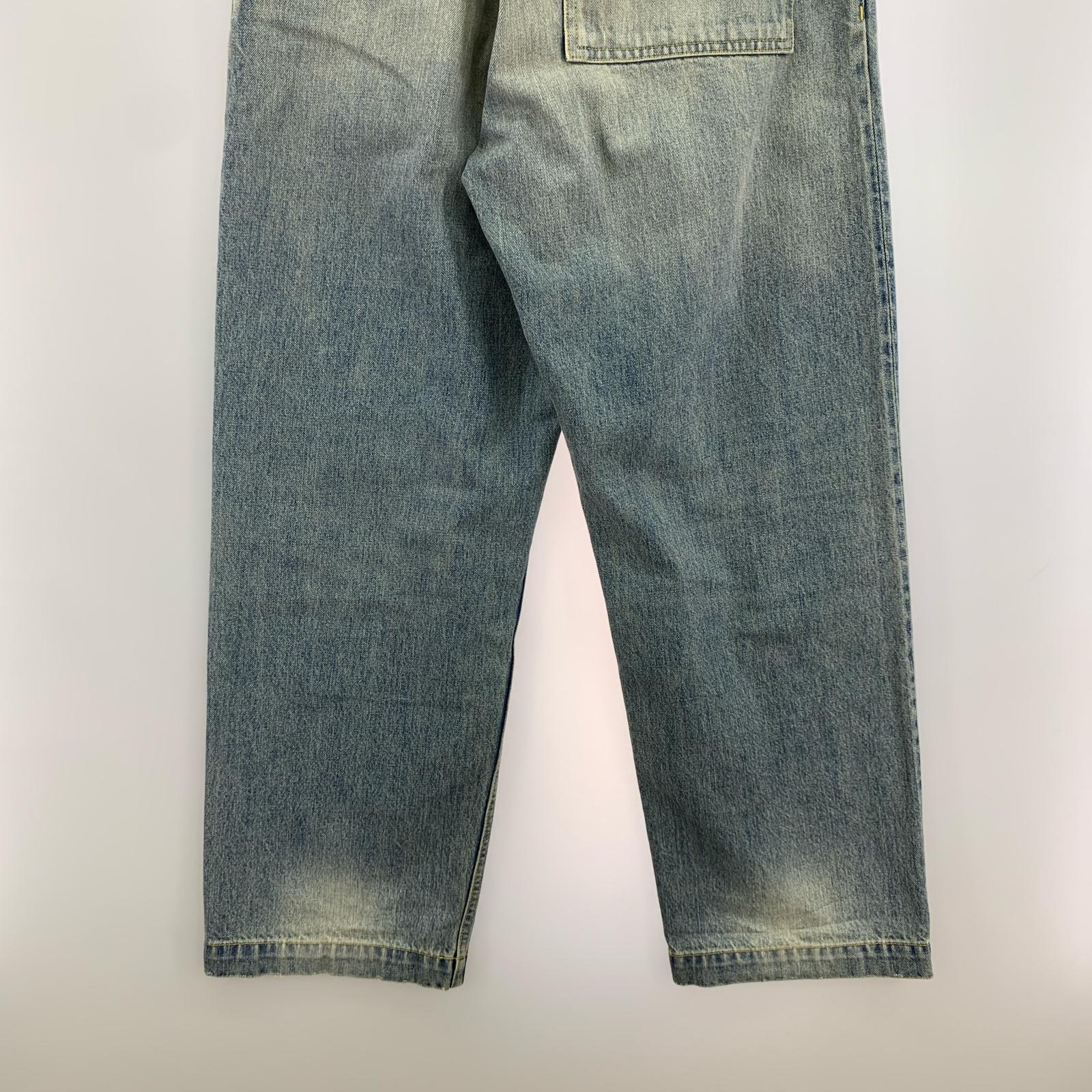 デニムパンツ YOKOSAKAMOTO DENIM WIDE TROUSERS S ネイビー