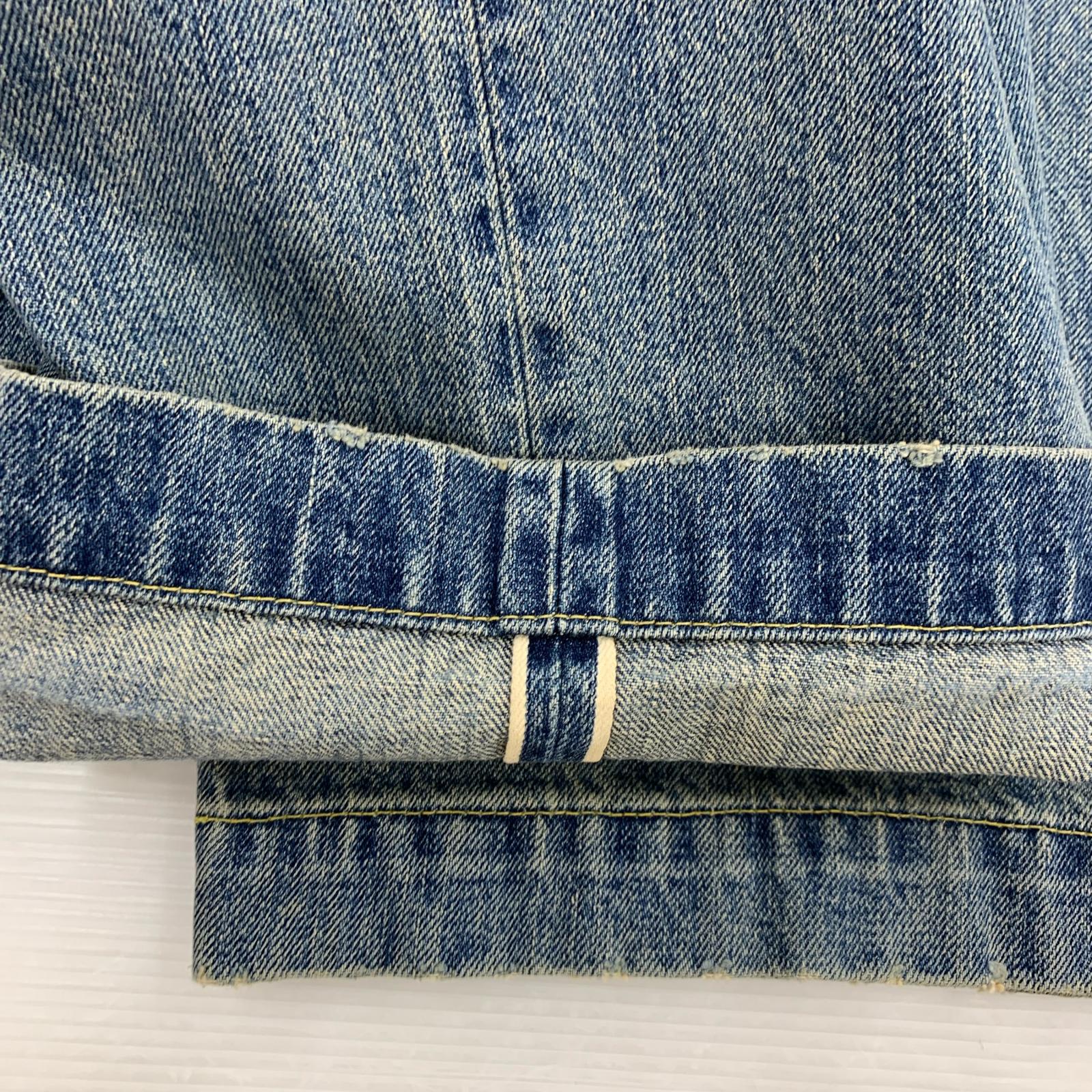 デニムパンツ YOKOSAKAMOTO DENIM WIDE TROUSERS S ネイビー