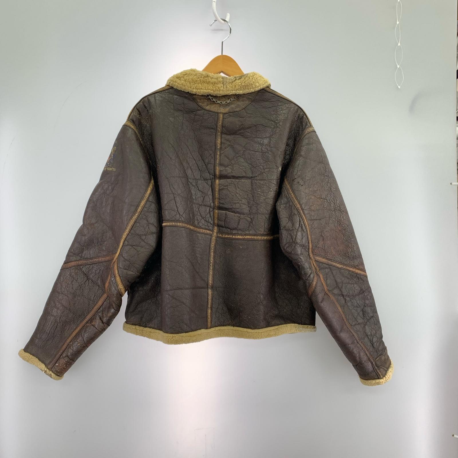 レザージャケット 推定50-70s TALONジップ TYPE:D-1 BWN (M) ブラウン