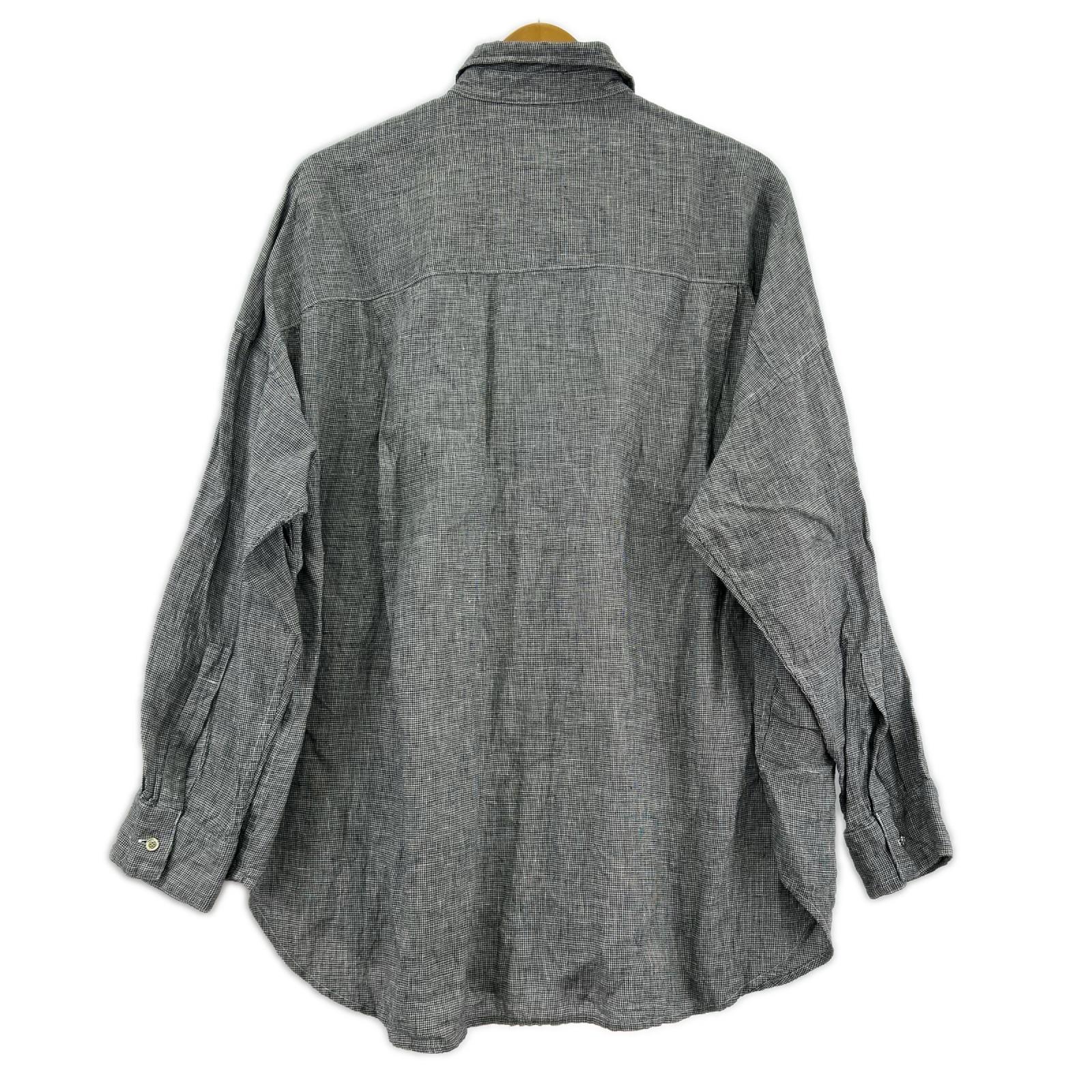 長袖シャツ 25ss 80ﾘﾈﾝｶｼｭｸｰﾙLSｼｬﾂ ブラック