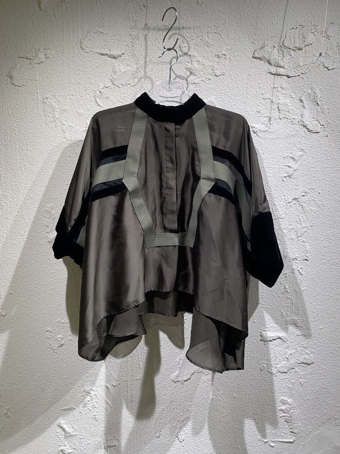 半袖シャツ 20SS KIMONOスリーブベロアブラウス