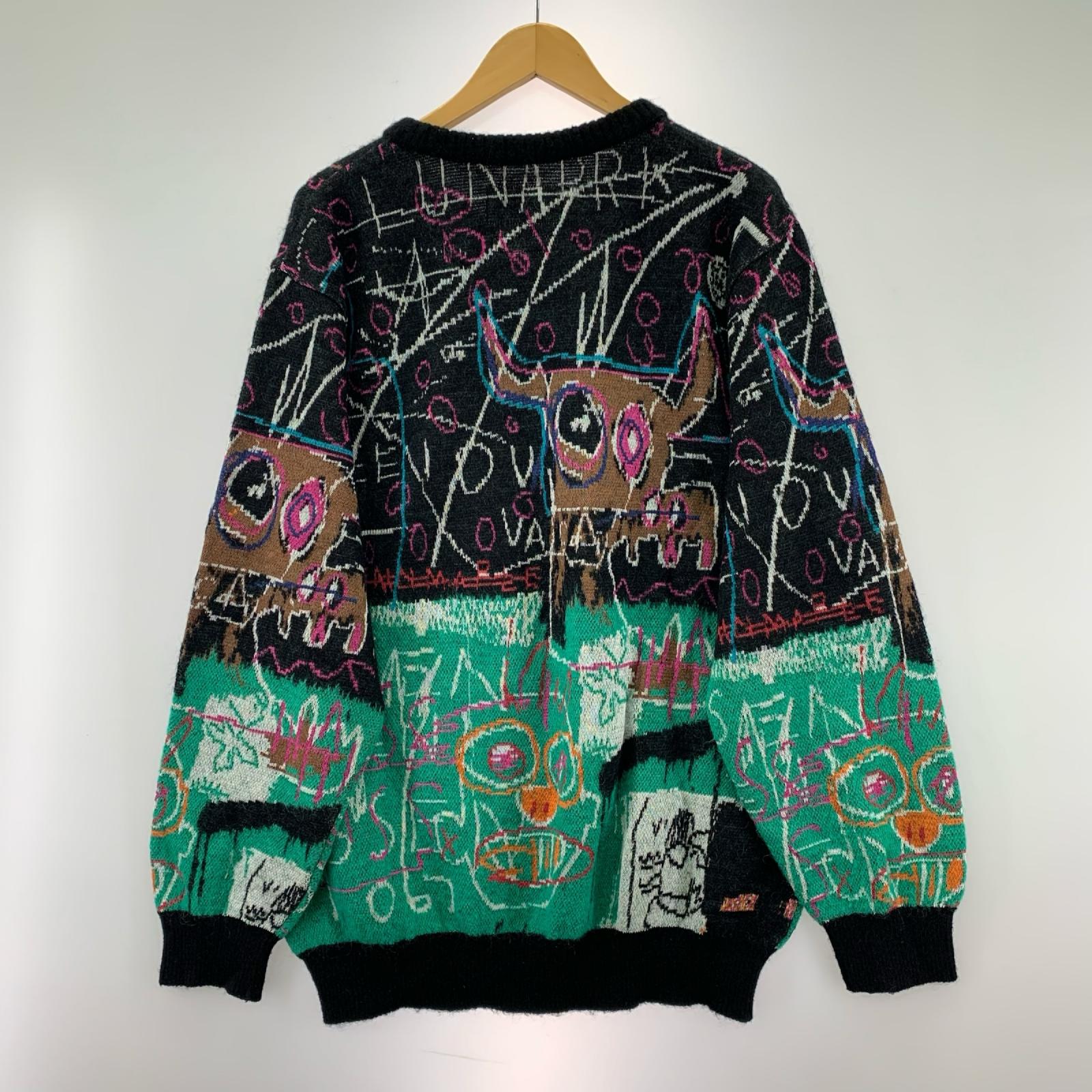 ニット BASQUIAT モヘア ニット 黒 (L) L ブラック