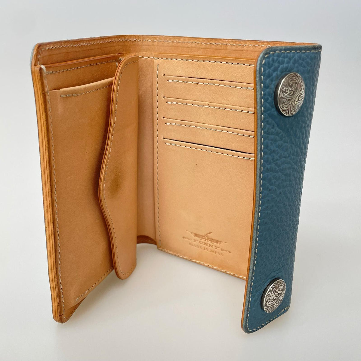 コンパクトウォレット FUNNY/Double Dots Billfold/BLU ブルー