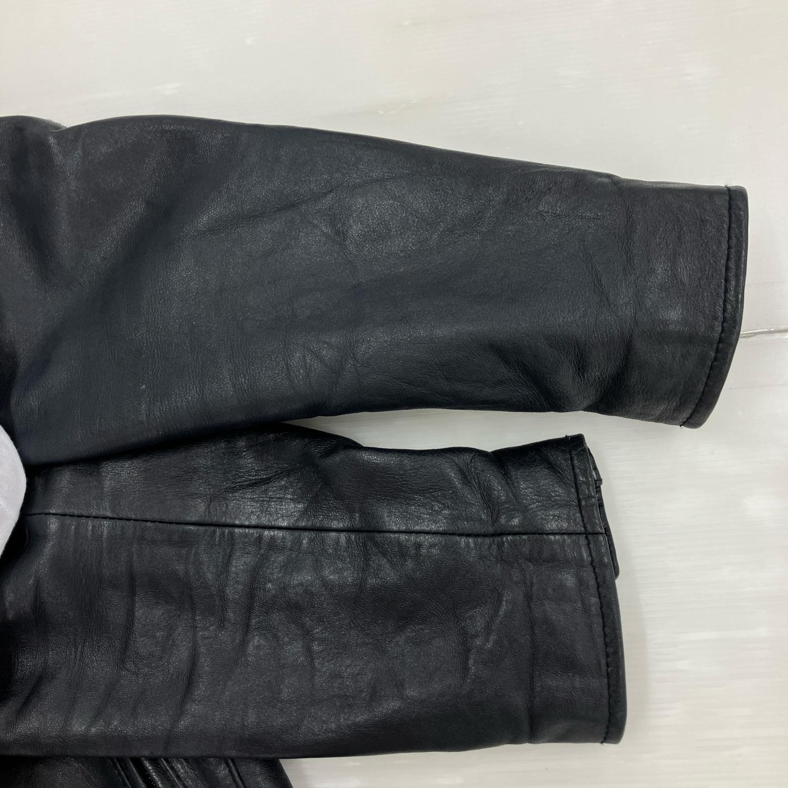 レザージャケット PATCHED RIDERS JACKET RED HATS (XL) ブラック