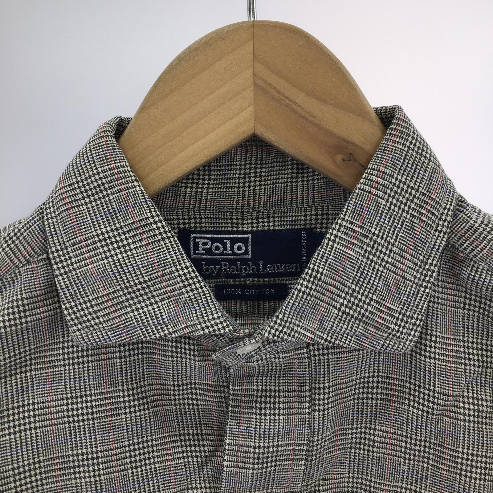 長袖シャツ オールドタグ グレンチェック GRY (15.5-34) グレー