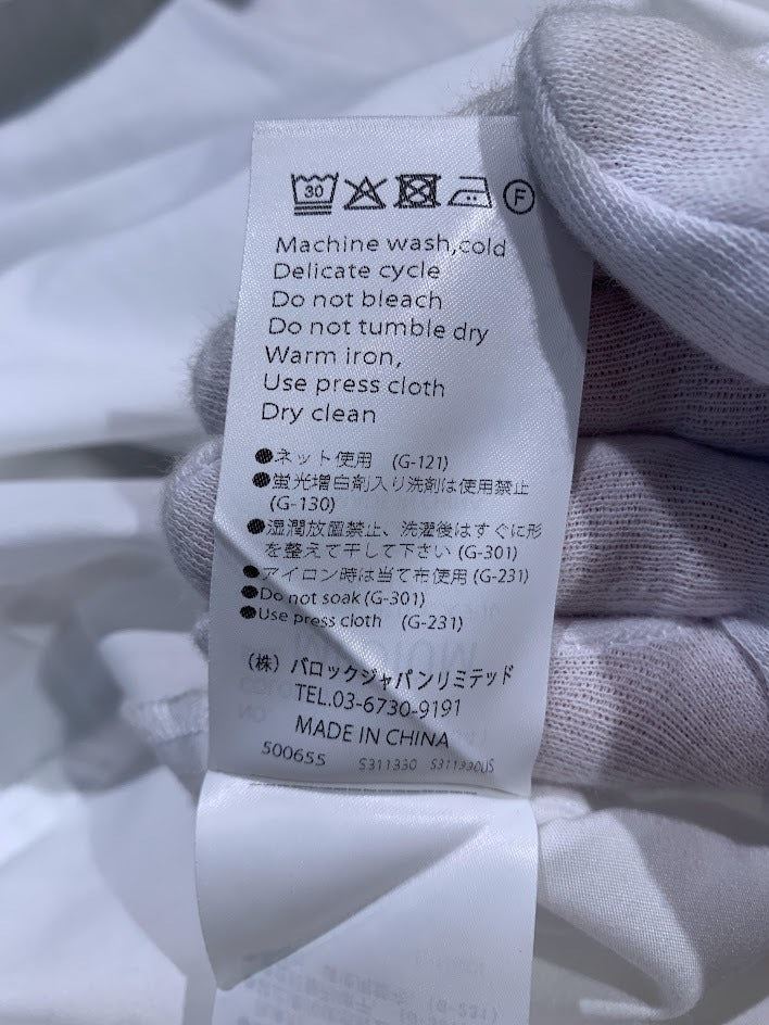 半袖シャツ 25ss nagonstans dot-motif shirt M ホワイト
