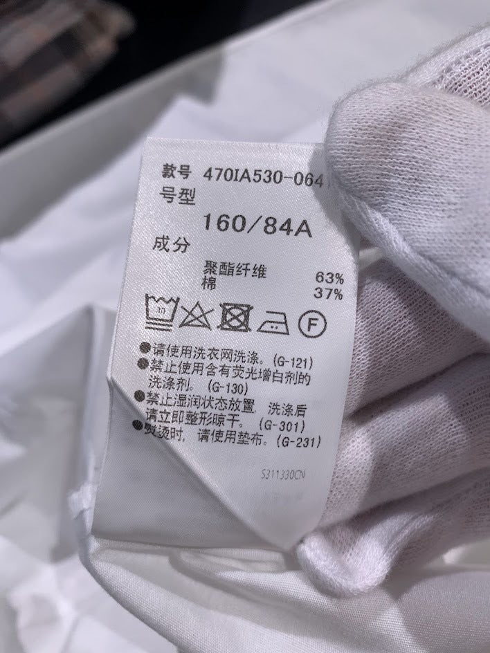 半袖シャツ 25ss nagonstans dot-motif shirt M ホワイト