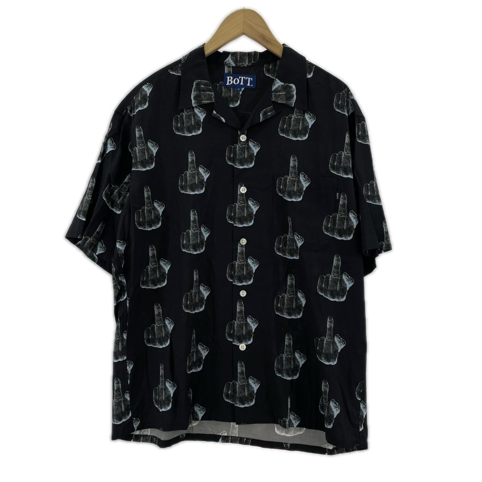 半袖シャツ Finger Short Sleeve Shirt 黒 (L) L ブラック
