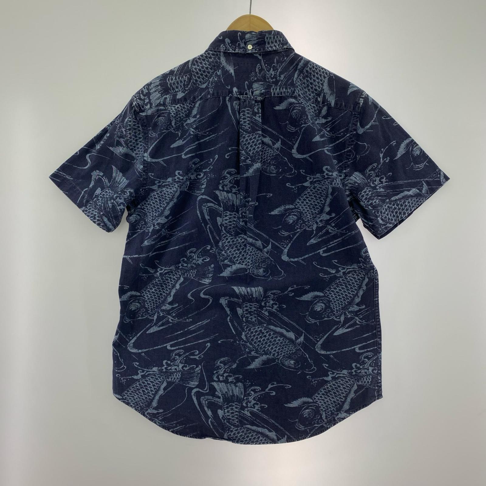 半袖シャツ 鯉 半袖シャツ 紺 (M) M ネイビー