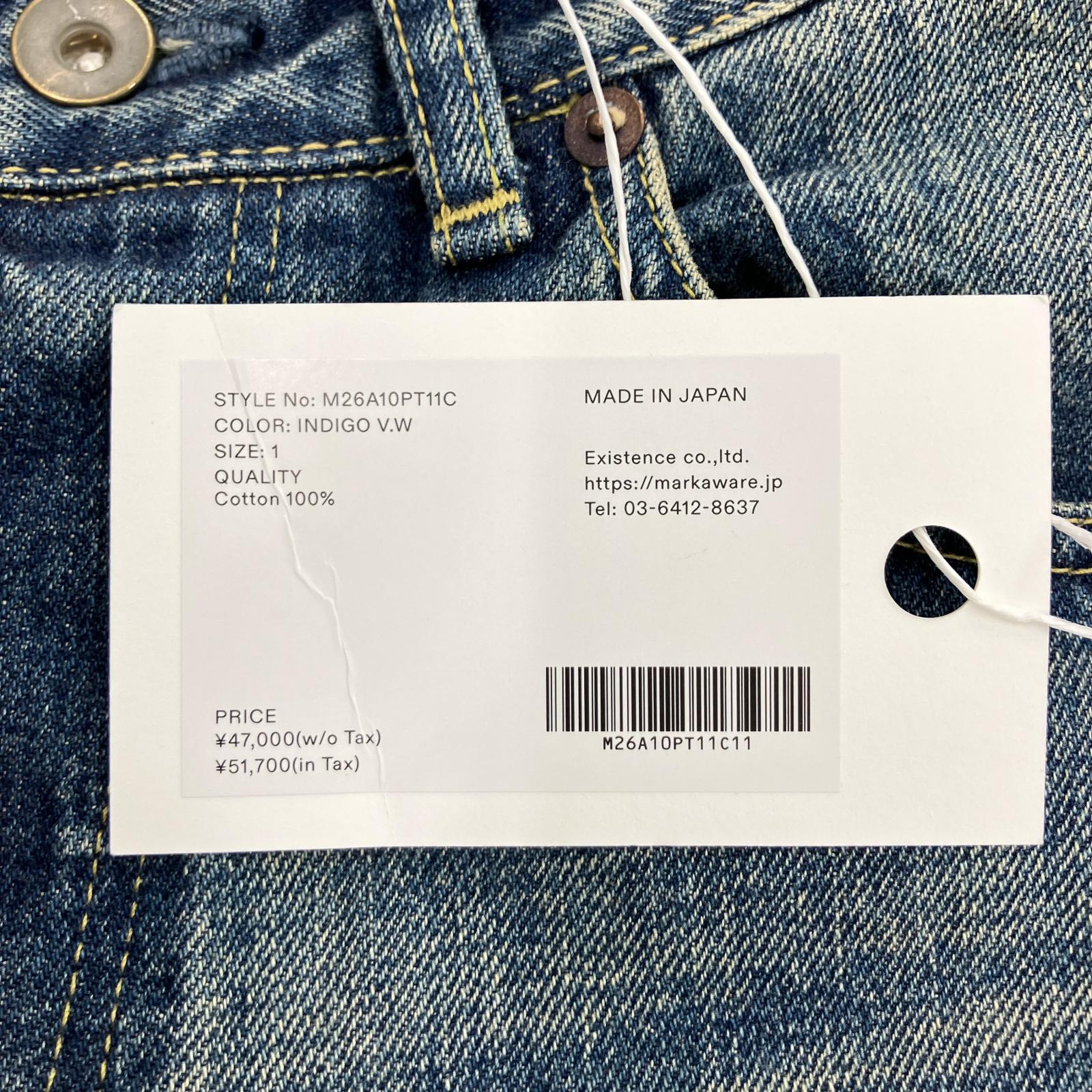 デニムパンツ marka 26SS BAGGY JEANS 13.5oz セルビッチデニム 1 インディゴ