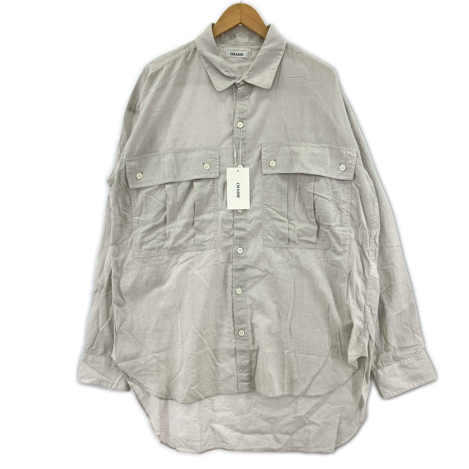 長袖シャツ CHASSE 26SS SH1 KATRN-SCR 2ポケットシャツ F グレー フリー グレー