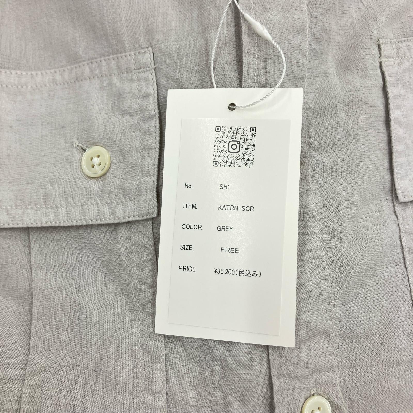 長袖シャツ CHASSE 26SS SH1 KATRN-SCR 2ポケットシャツ F グレー フリー グレー