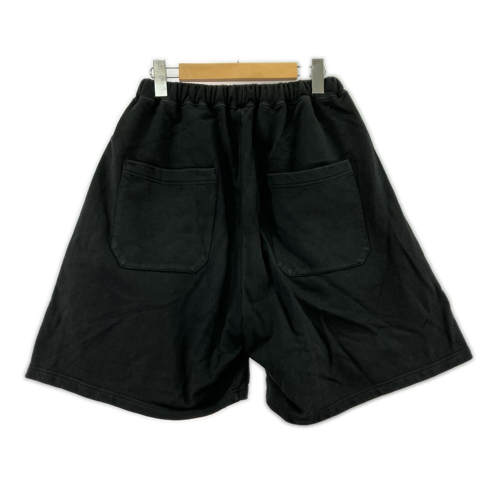 ショートパンツ ANCELLM 25SS TUCK SWEAT SHORTS スウェットショーツ 1 ブラック ブラック