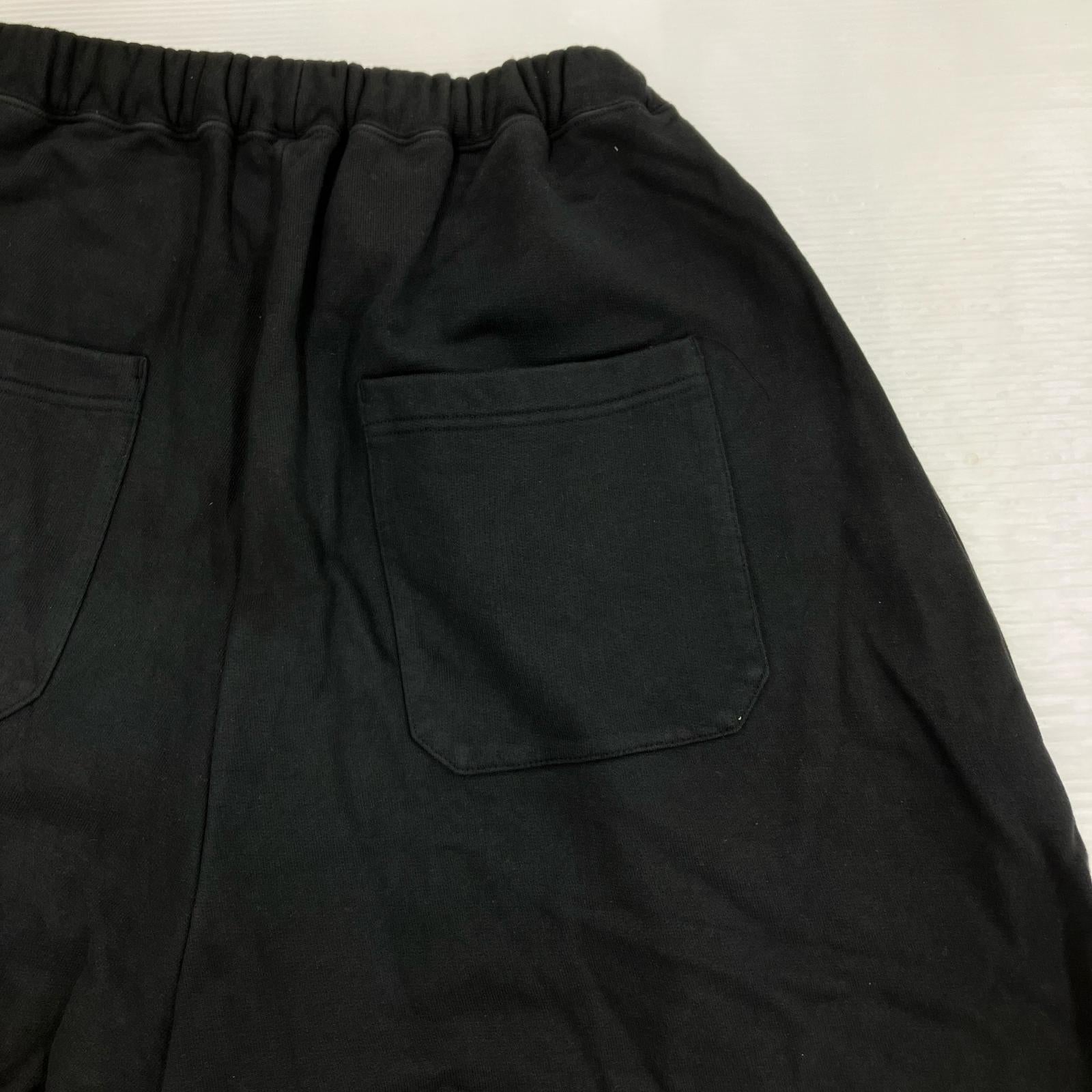 ショートパンツ ANCELLM 25SS TUCK SWEAT SHORTS スウェットショーツ 1 ブラック ブラック