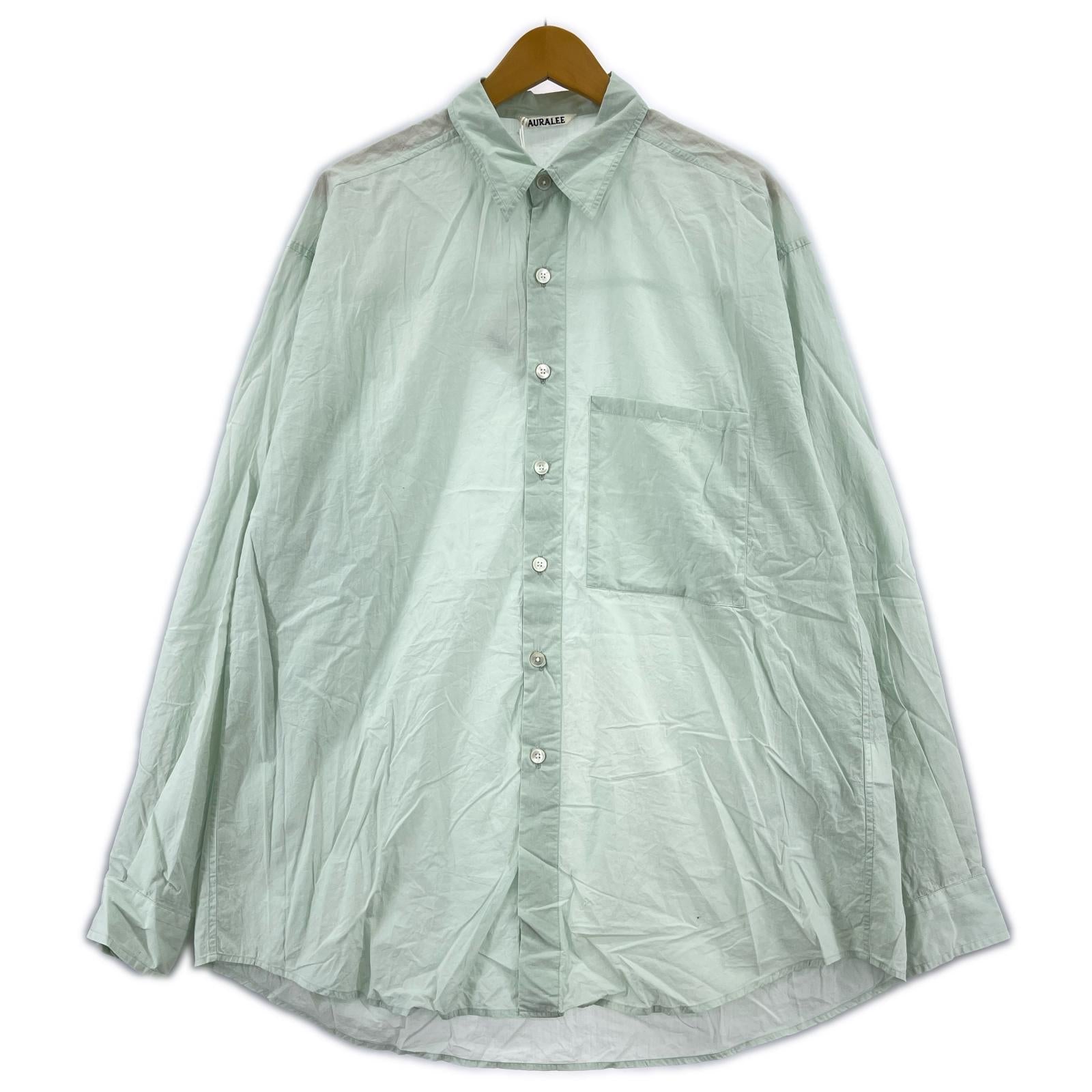 長袖シャツ AURALEE 26SS SUPER FINE COTTON LAWN SHIRT 4 ミント