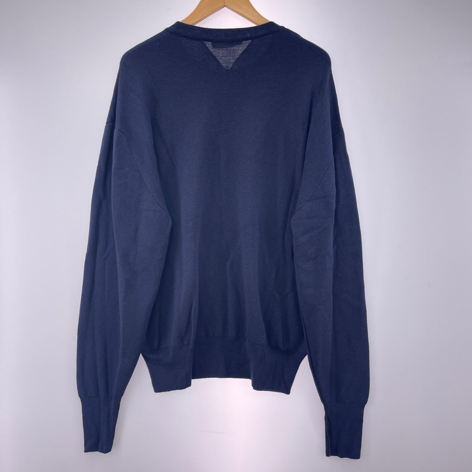 ニット ×JOHN SMEDLEY 1980 Double V Pullover 紺 L L