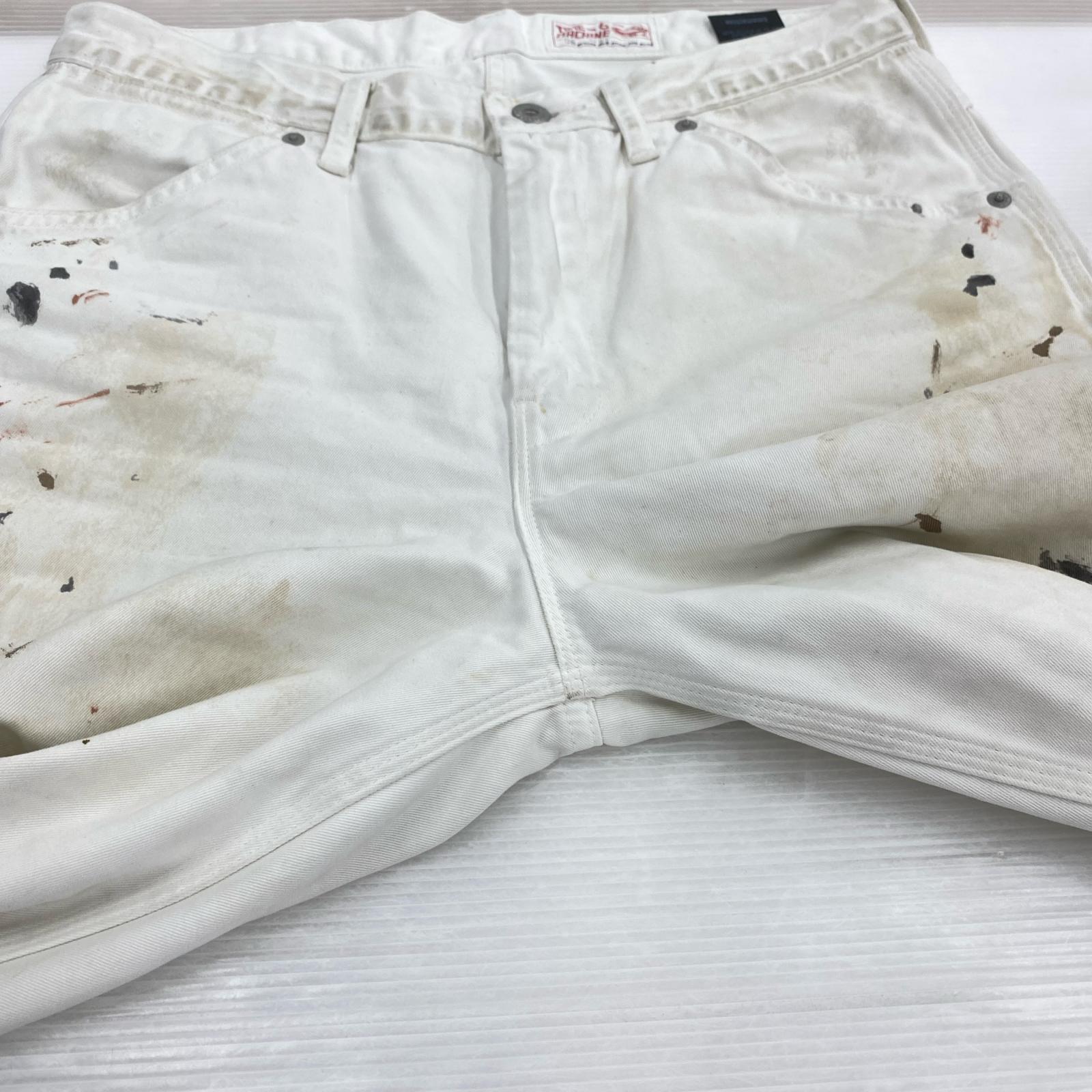 パンツ 6 ROKU timemachine PAINT PAINTER PANTS 27 ホワイト ホワイト