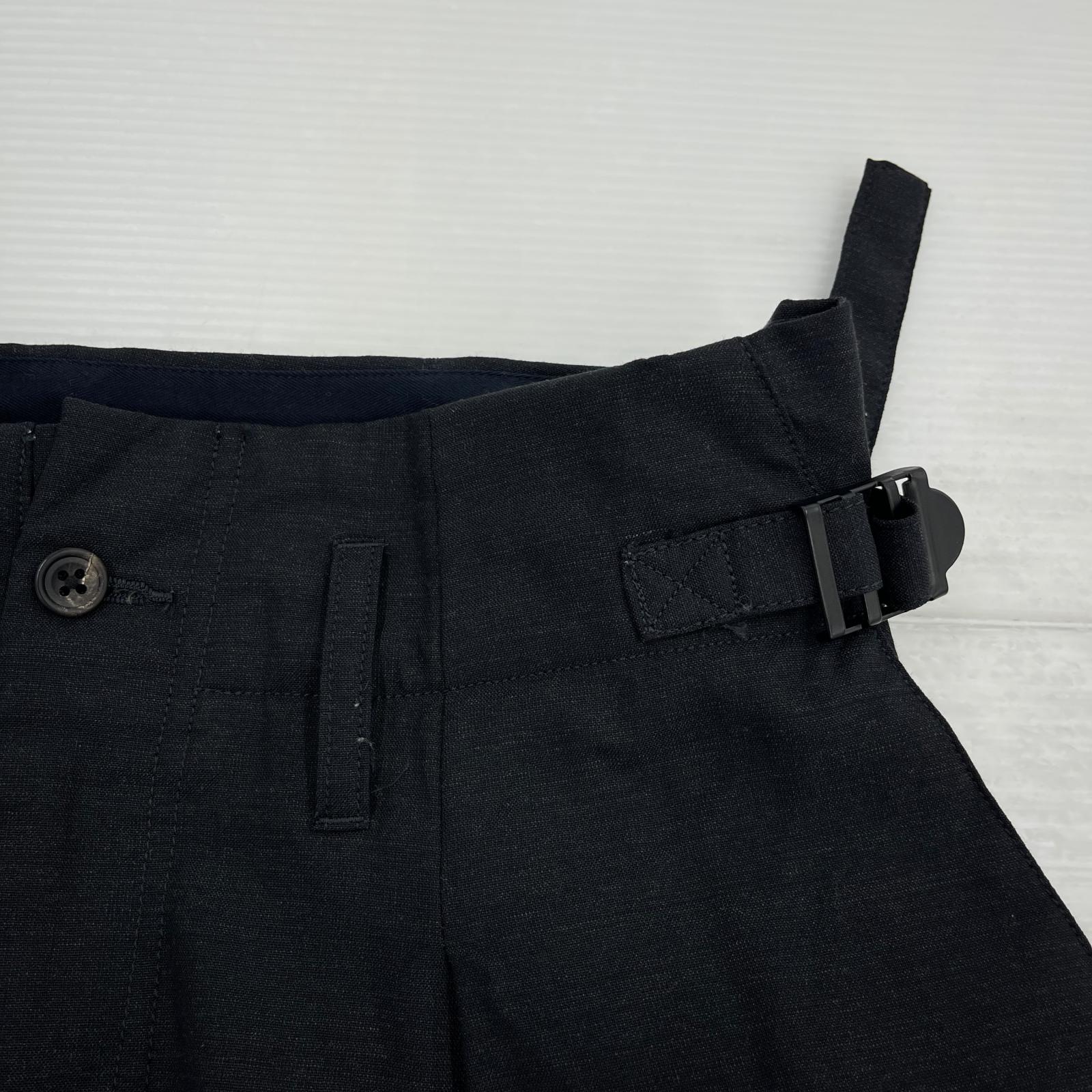 パンツ ANCELLM WOOL DAMAGE WIDE SLACKS 1 ブラック ブラック