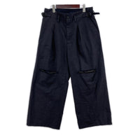パンツ ANCELLM WOOL DAMAGE WIDE SLACKS 2 ブラック ブラック