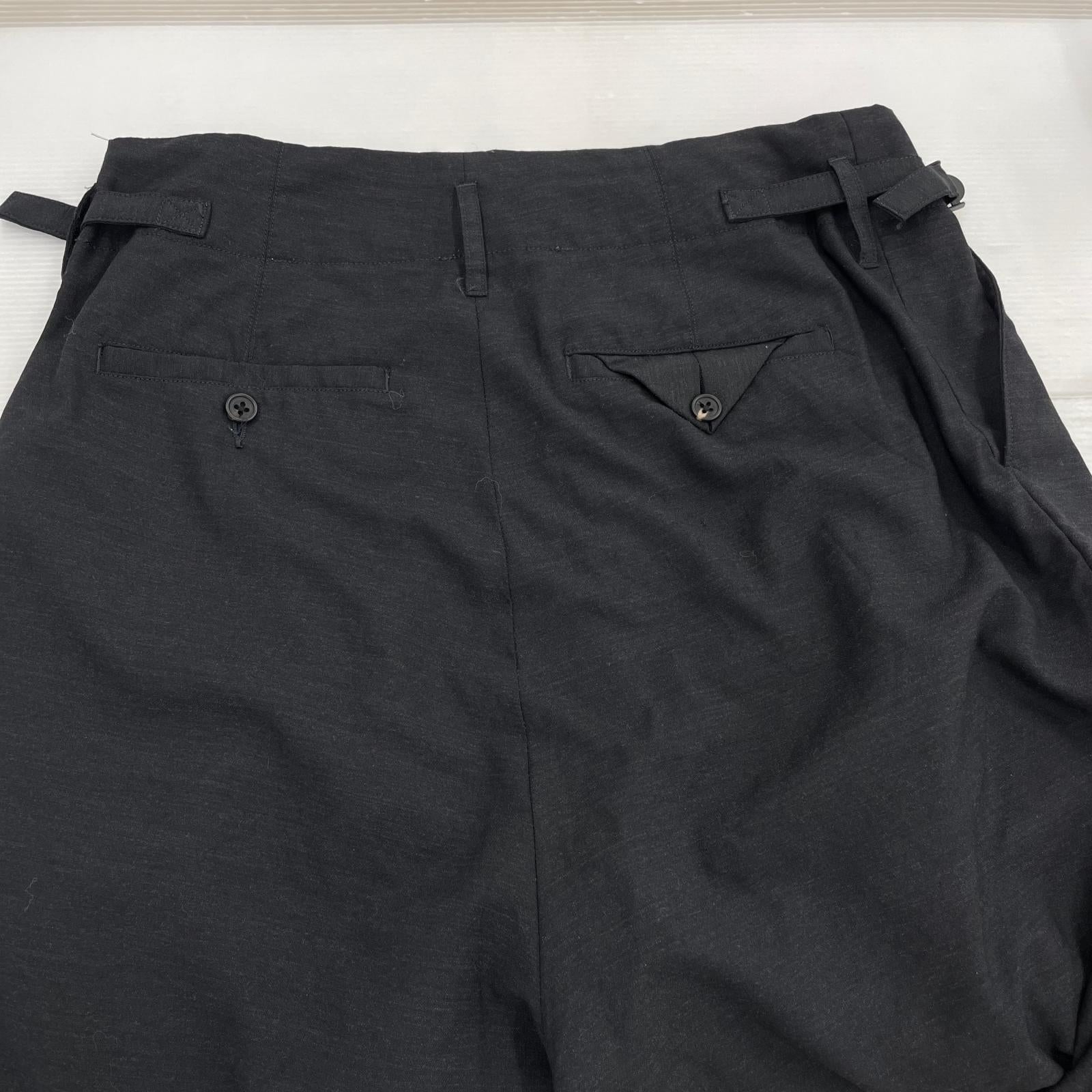 パンツ ANCELLM WOOL DAMAGE WIDE SLACKS 2 ブラック ブラック