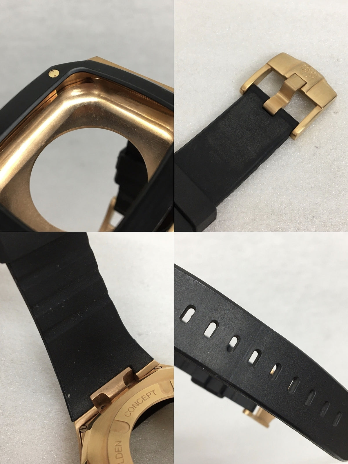 腕時計 GOLDEN CONCEPT ゴールド ブラック ラバーバンド