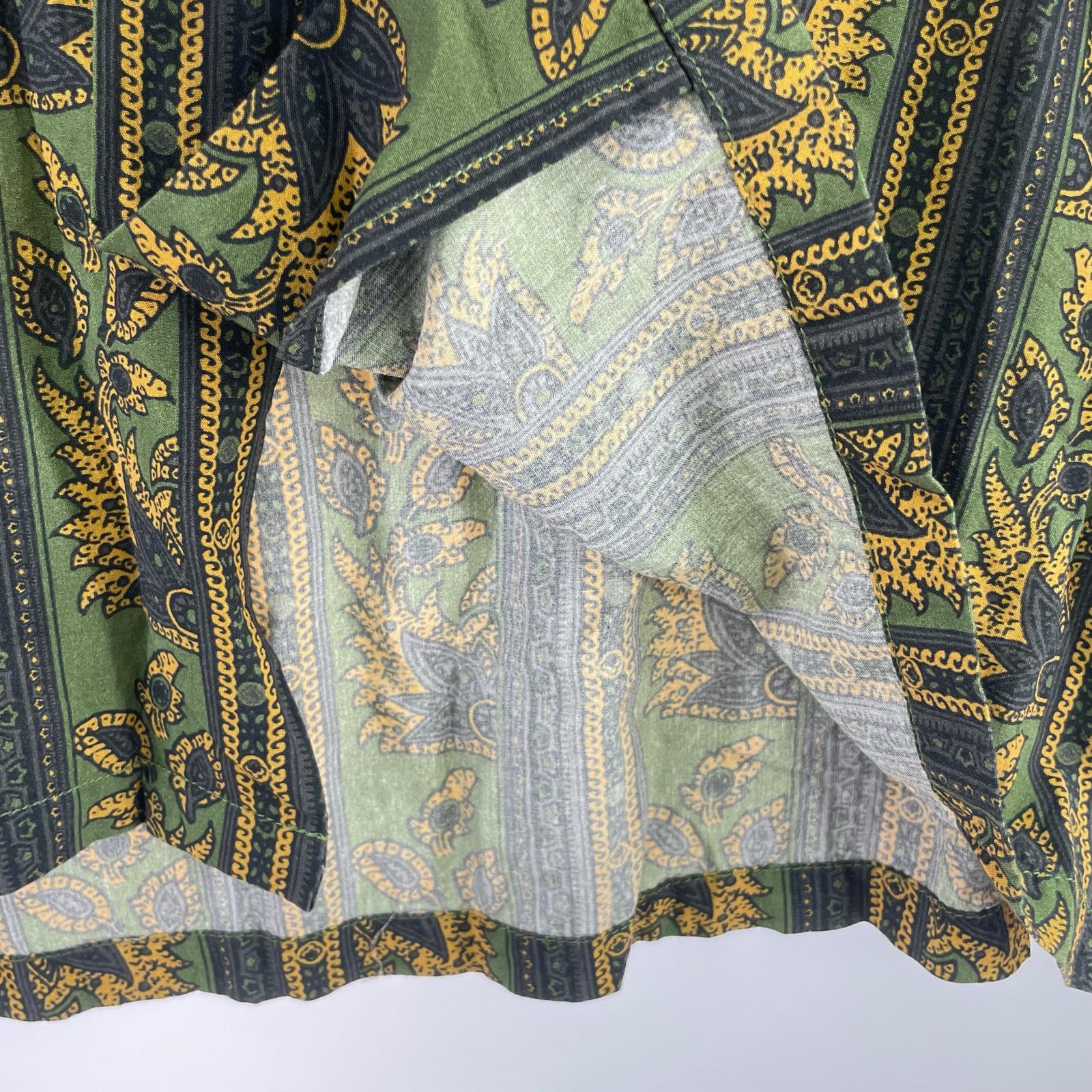 長袖シャツ ペイズリー柄シャツ　M M