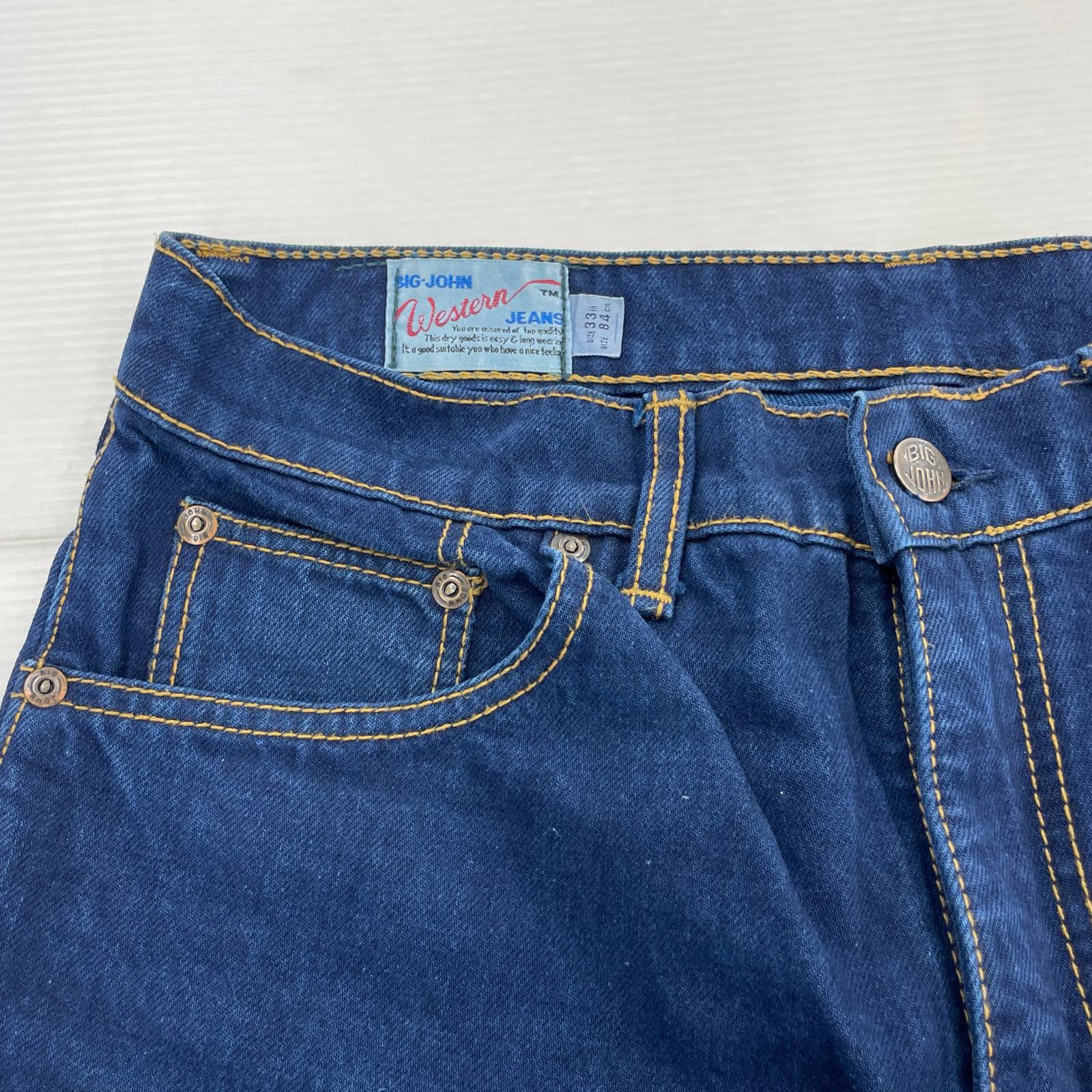 デニムパンツ Big John Western Jeans ウェスタンフレアデニム インディゴ 33 ネイビー