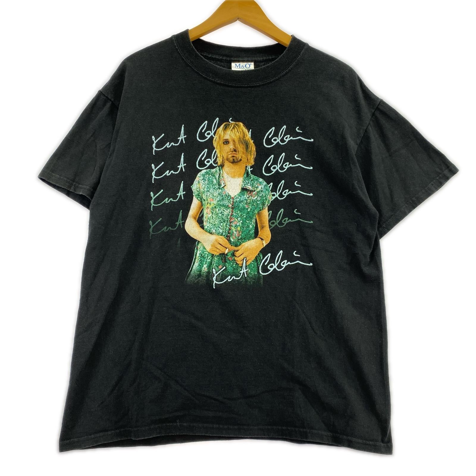 半袖Ｔシャツ M&O knitsタグ NIRVANA / KURT COBAIN 女装-M M ブラック