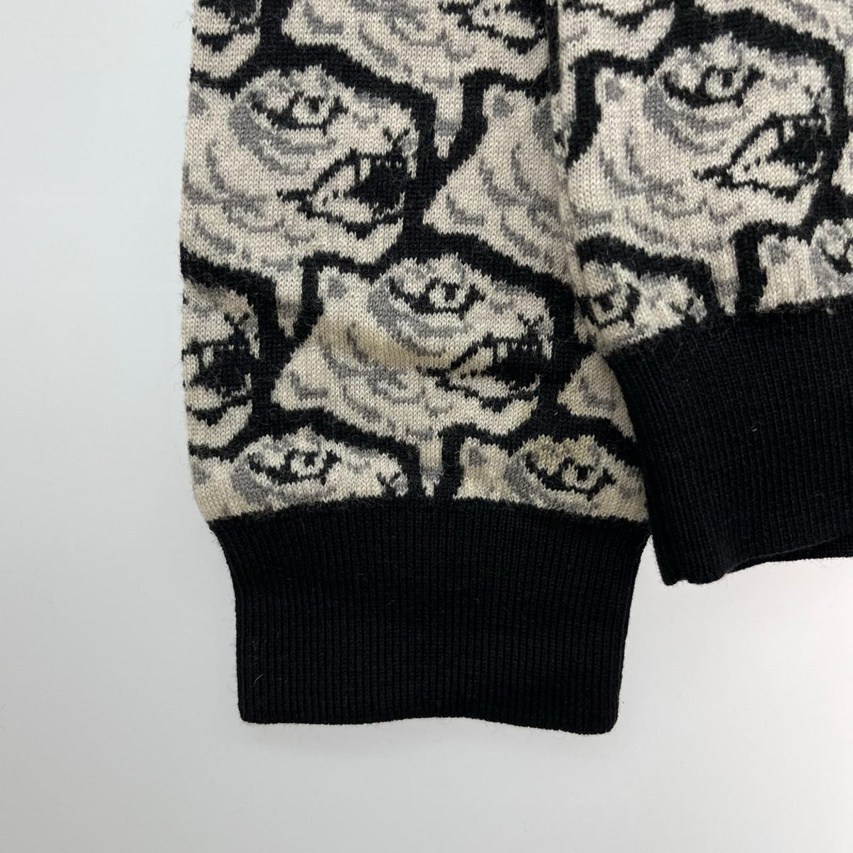 ニット タイガー総柄ニット GRY (XL) LL