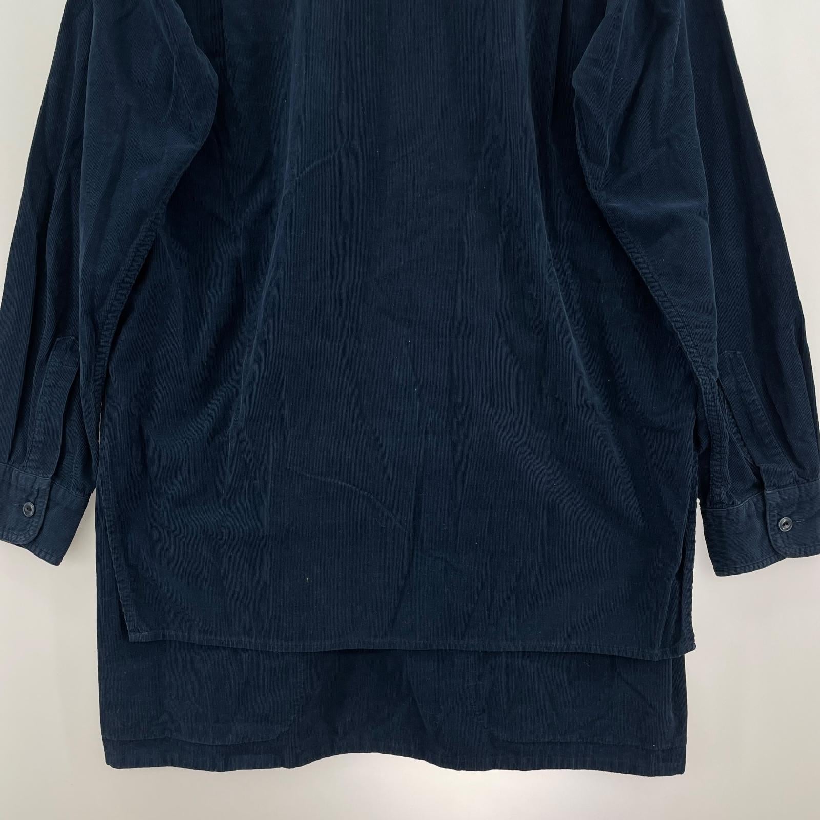 長袖シャツ ATELIER BETON コーデュロイ 紺 ネイビー