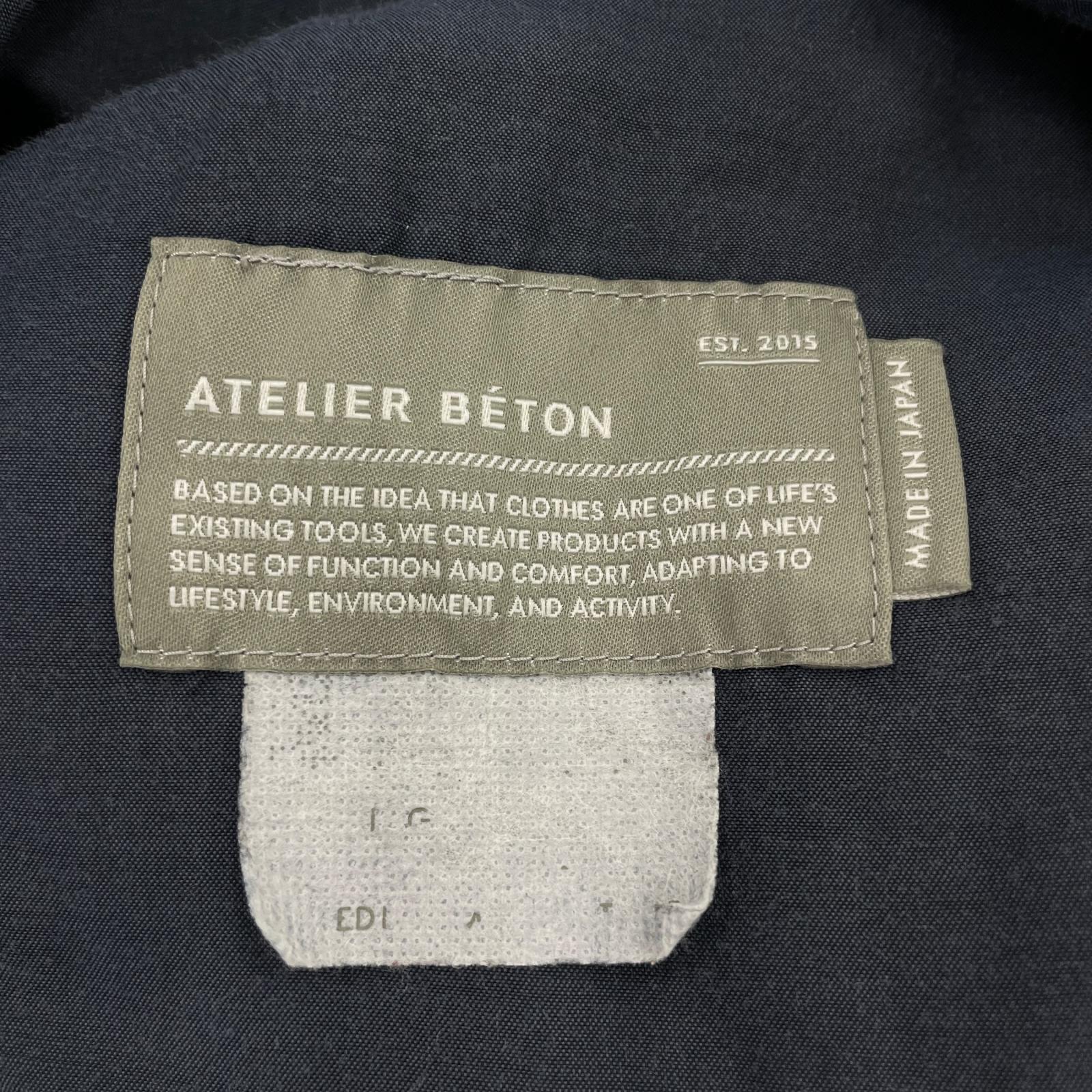 長袖シャツ ATELIER BETON コーデュロイ 紺 ネイビー