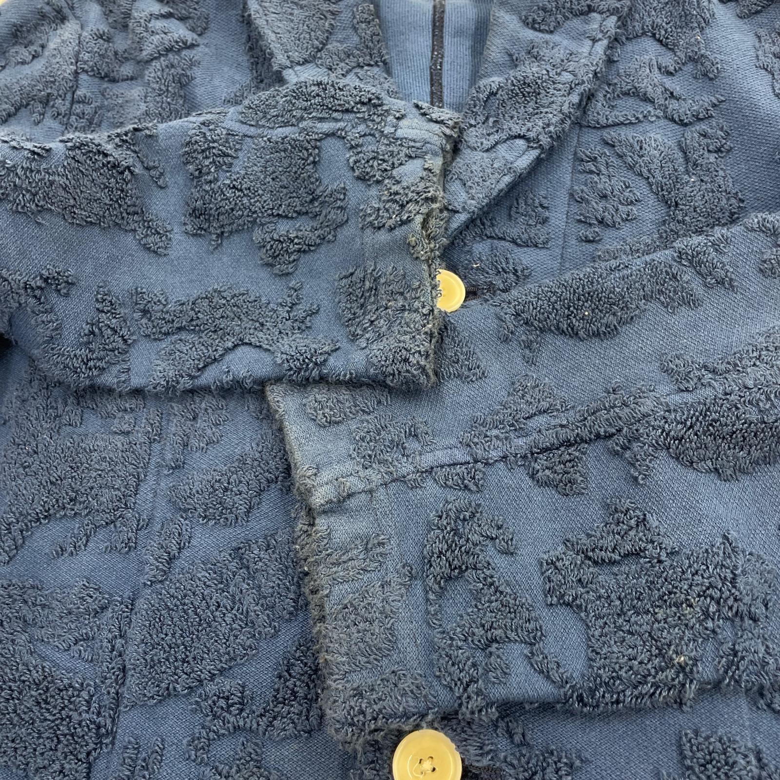 カーディガン KICS DOCUMENT パイル ジャガード 青 (5) 5 ブルー