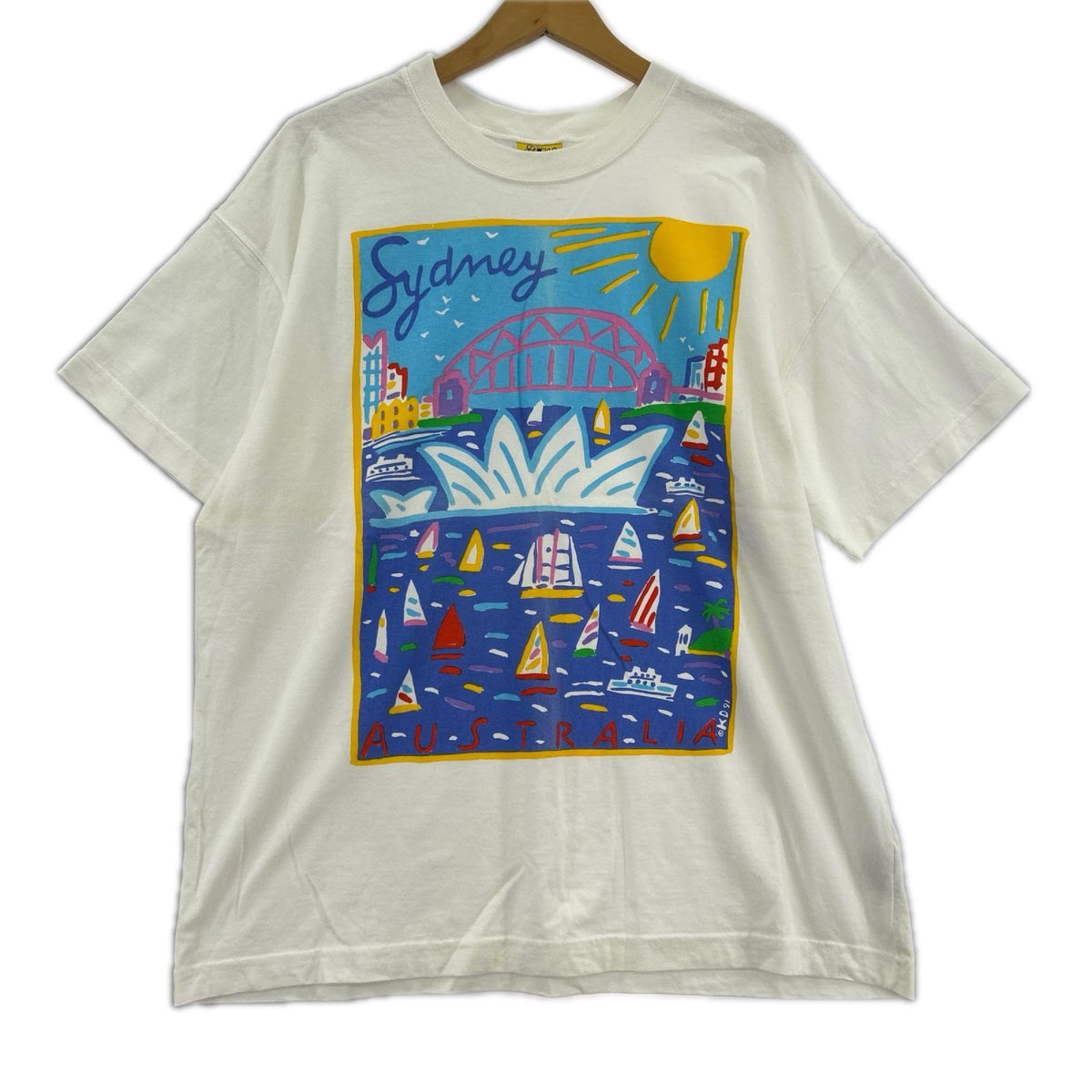 半袖Ｔシャツ 90s Ken Done　ｱｰﾄT　M M ホワイト