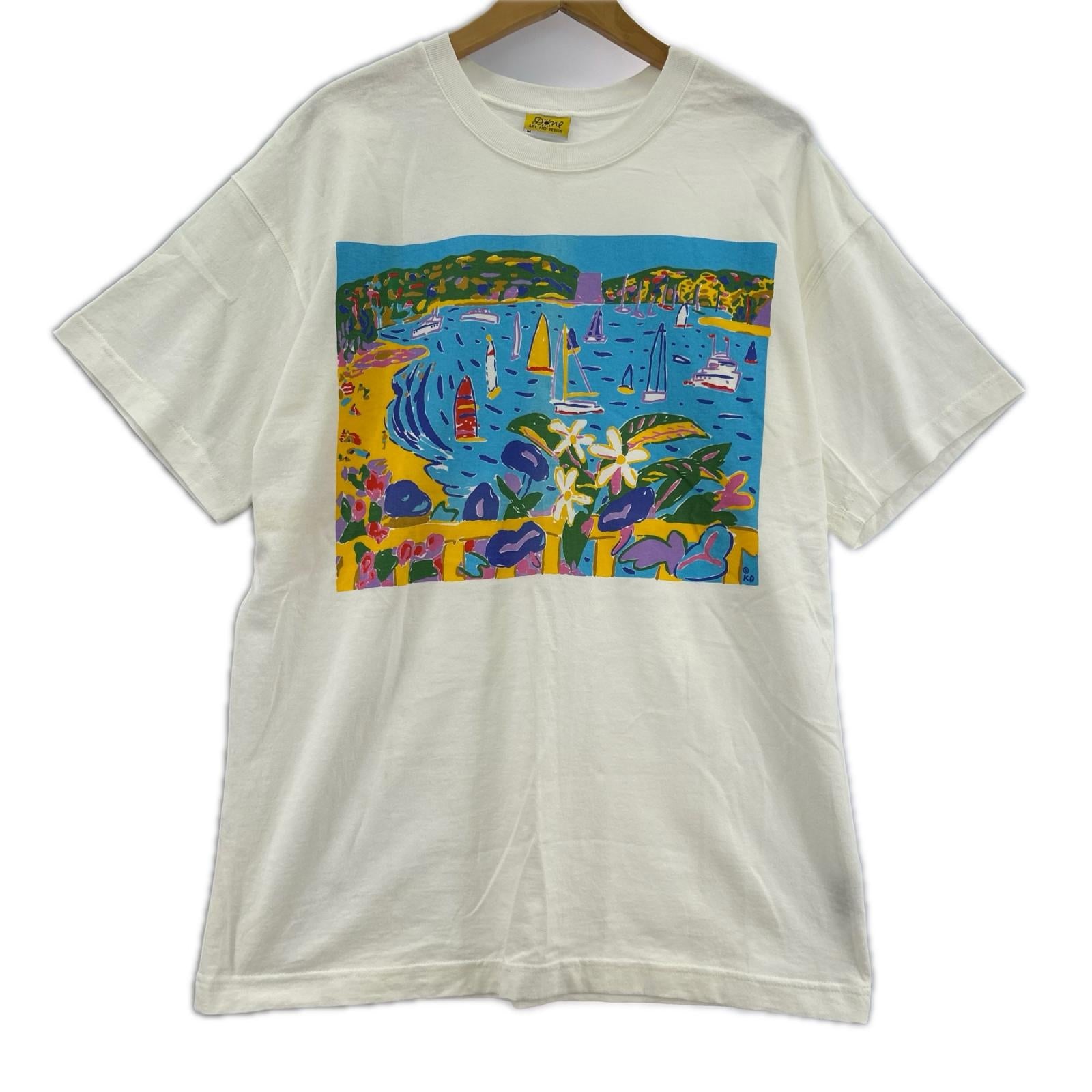 半袖Ｔシャツ 90s Ken Done ｱｰﾄT　M M ホワイト