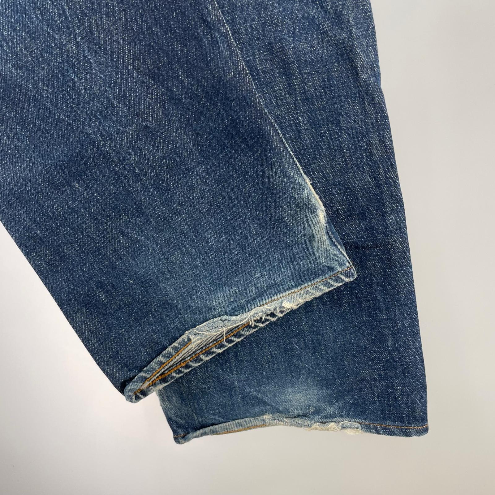 デニムパンツ STUDIO D’ARTISAN 301 波 松 豚 鶏 バックプリントデニム 33 33